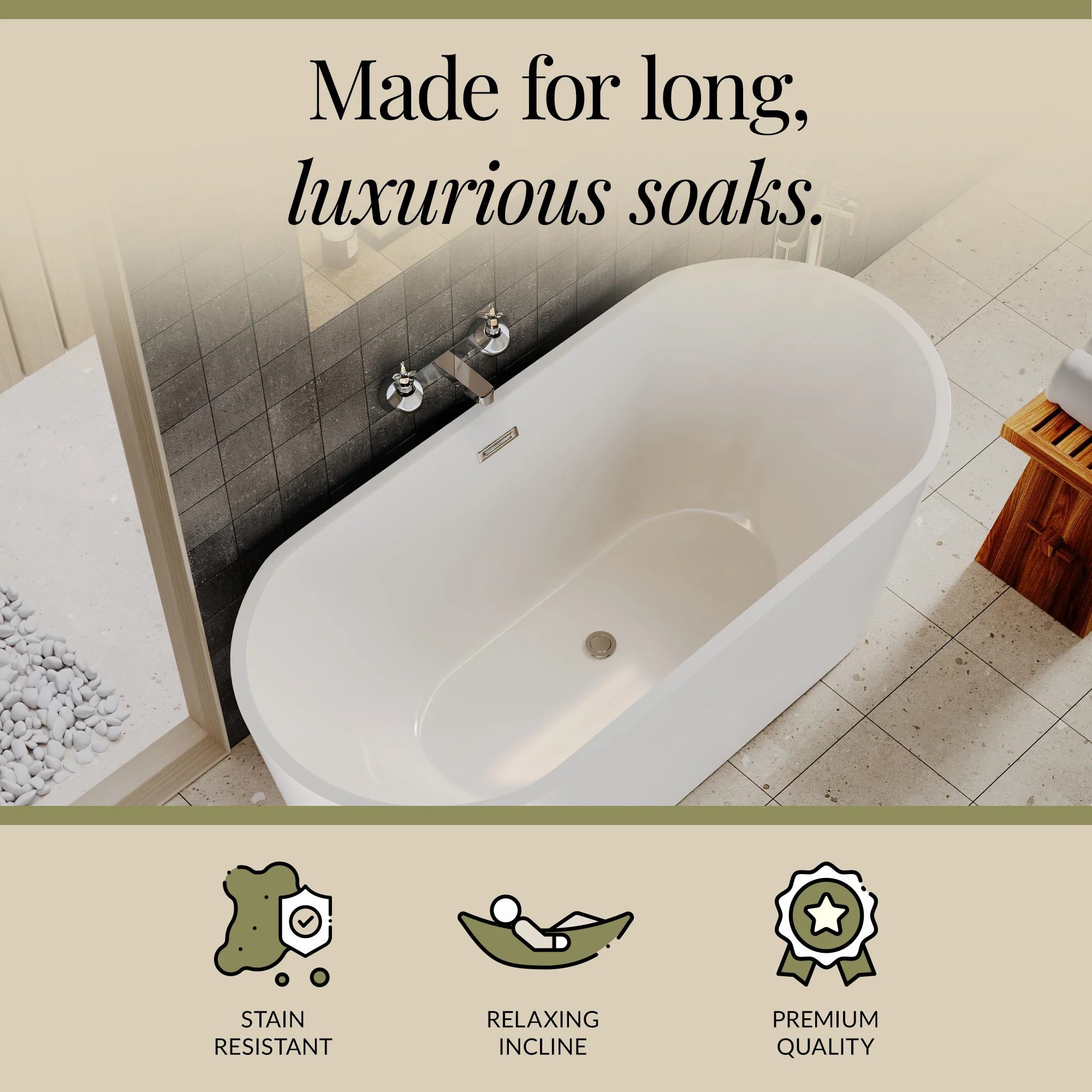 Freestanding Oval Bath by Balterley - Stunning Contemporary Bath available in a range of Sizes - Image 27