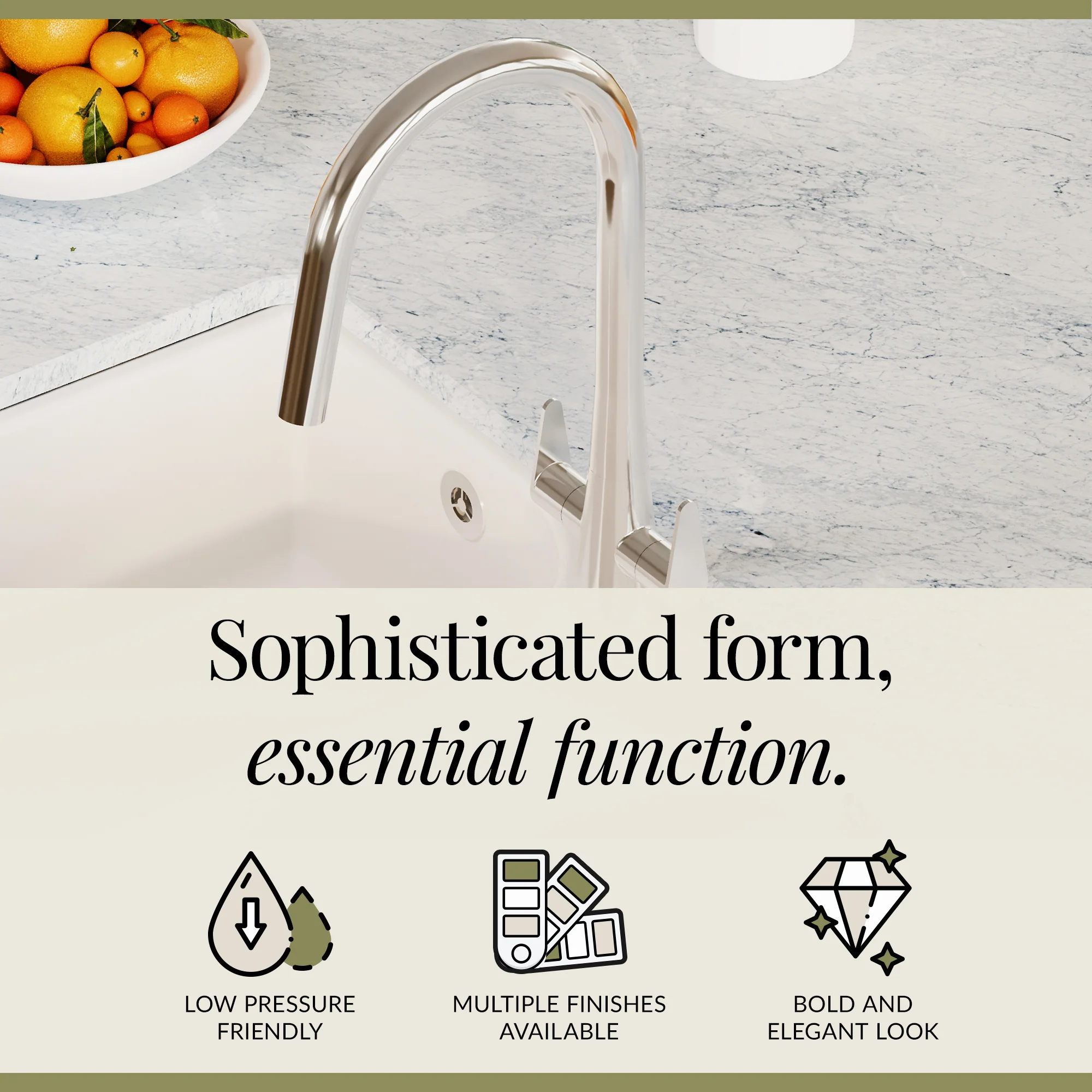 Contemporary Kitchen Mono Sink Mixer Tap – Choice of Finishes & Handle Styles - Image 36