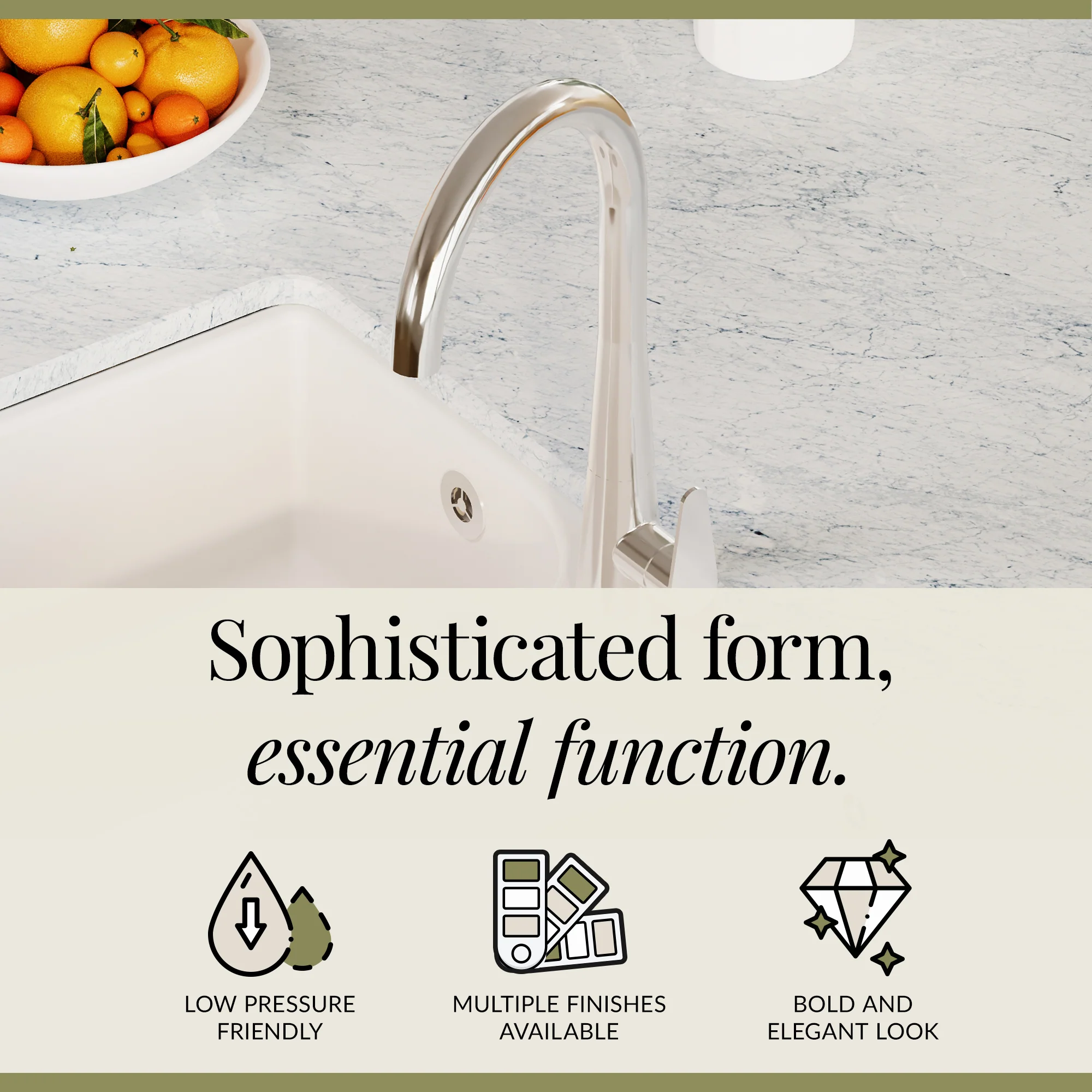Contemporary Kitchen Mono Sink Mixer Tap – Choice of Finishes & Handle Styles - Image 44