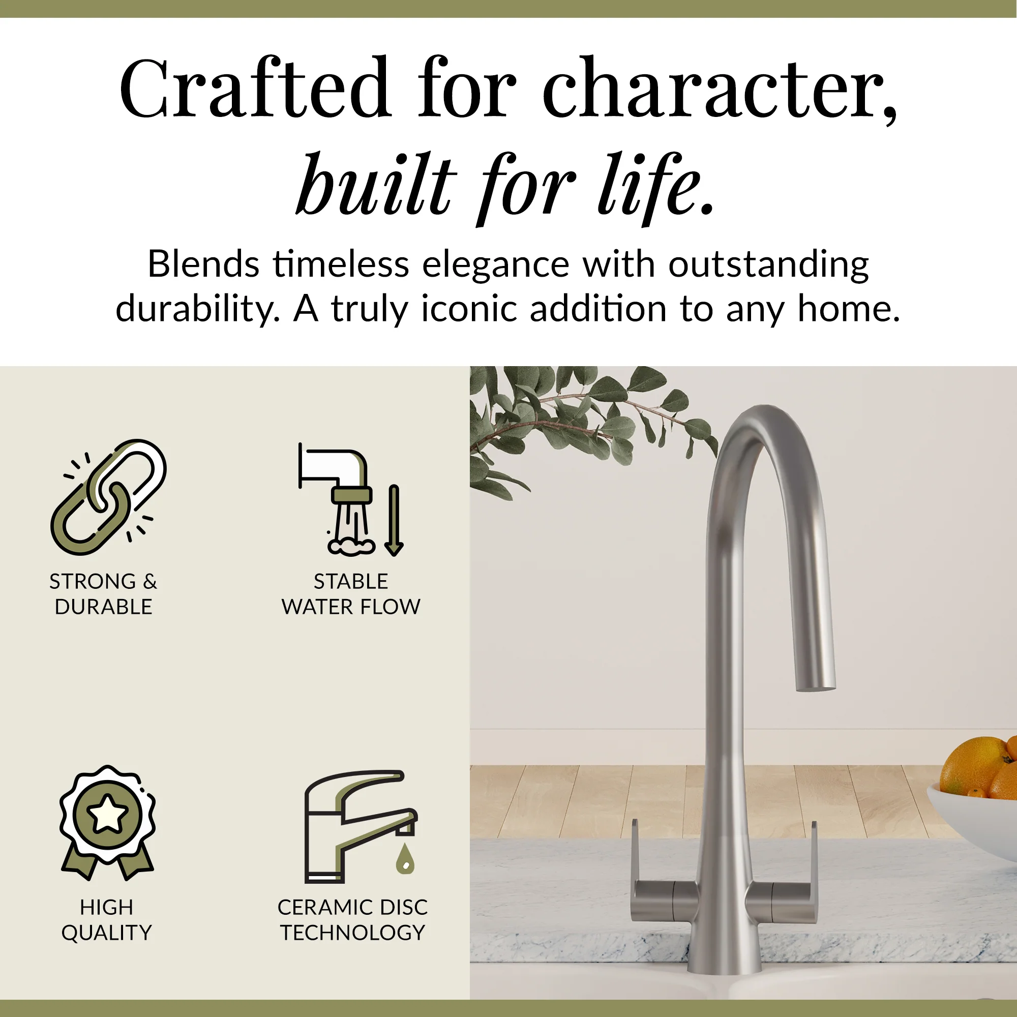Contemporary Kitchen Mono Sink Mixer Tap – Choice of Finishes & Handle Styles - Image 59
