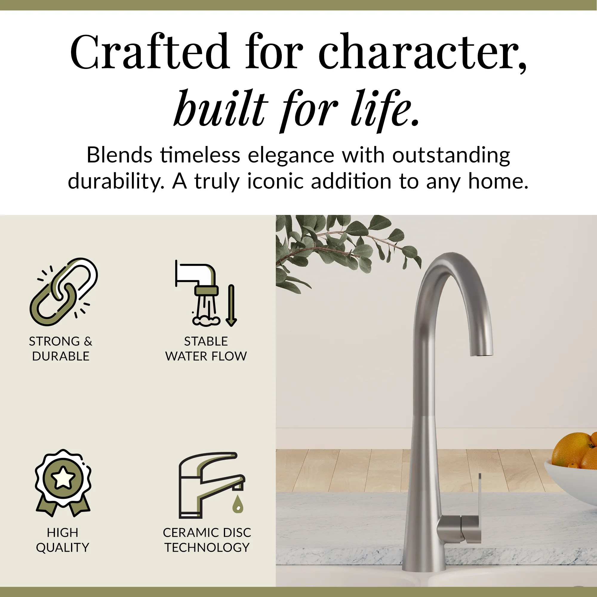 Contemporary Kitchen Mono Sink Mixer Tap – Choice of Finishes & Handle Styles - Image 69