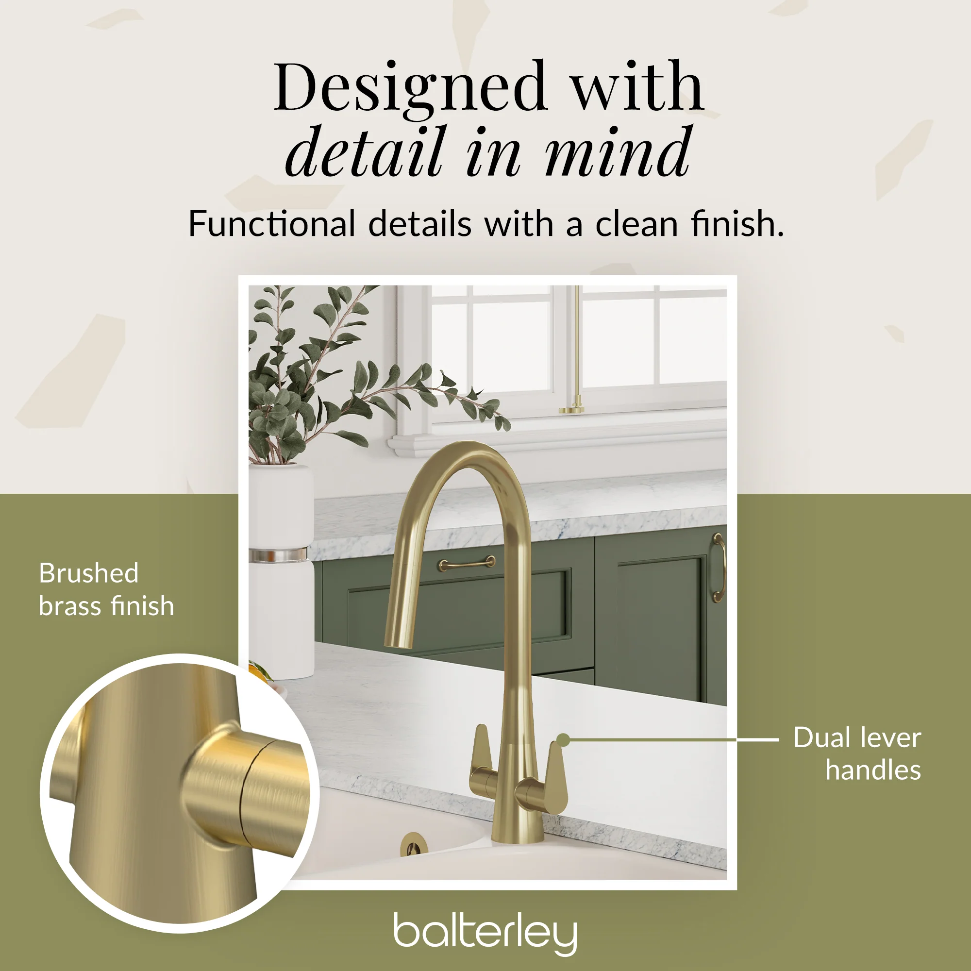 Contemporary Kitchen Mono Sink Mixer Tap – Choice of Finishes & Handle Styles - Image 74