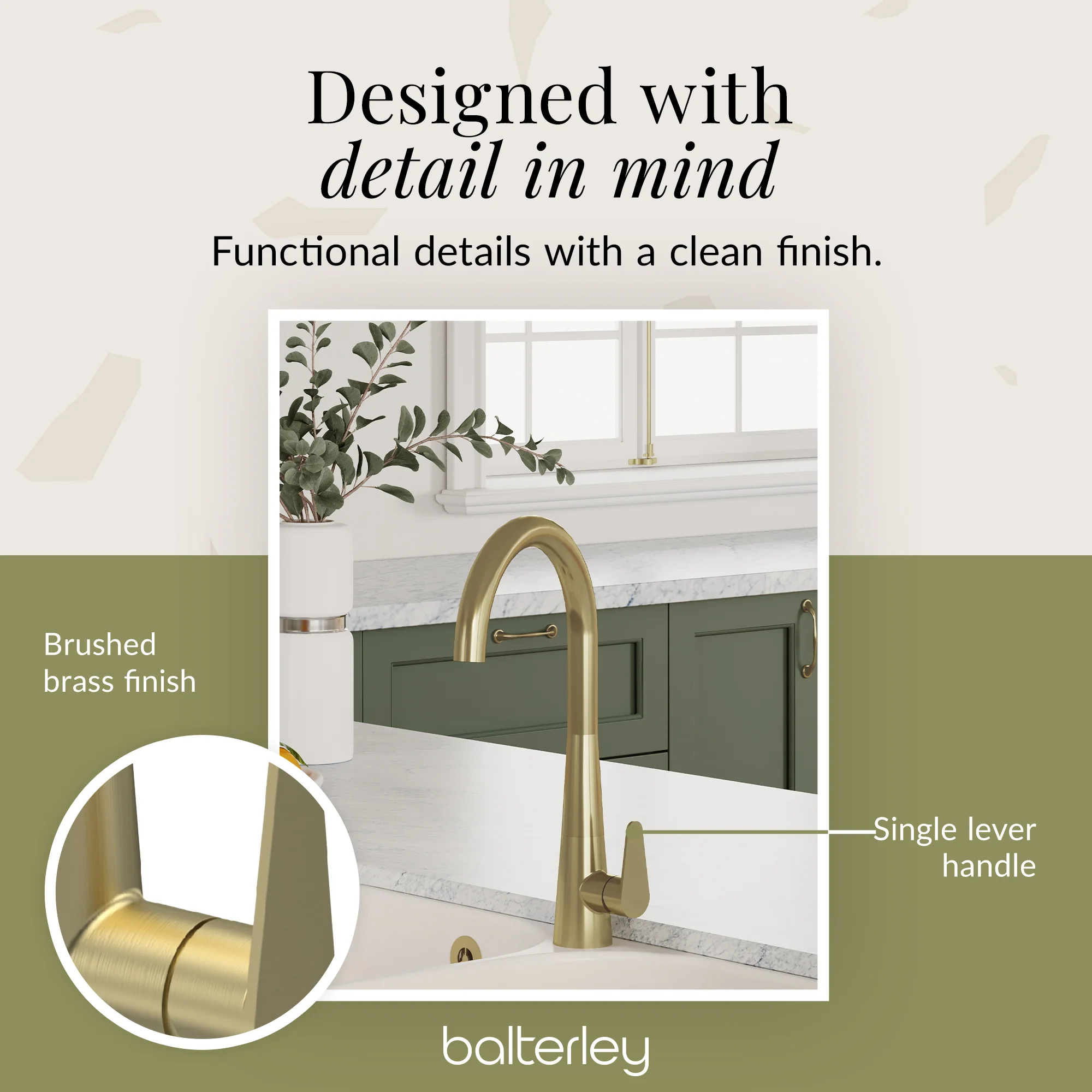Contemporary Kitchen Mono Sink Mixer Tap – Choice of Finishes & Handle Styles - Image 76