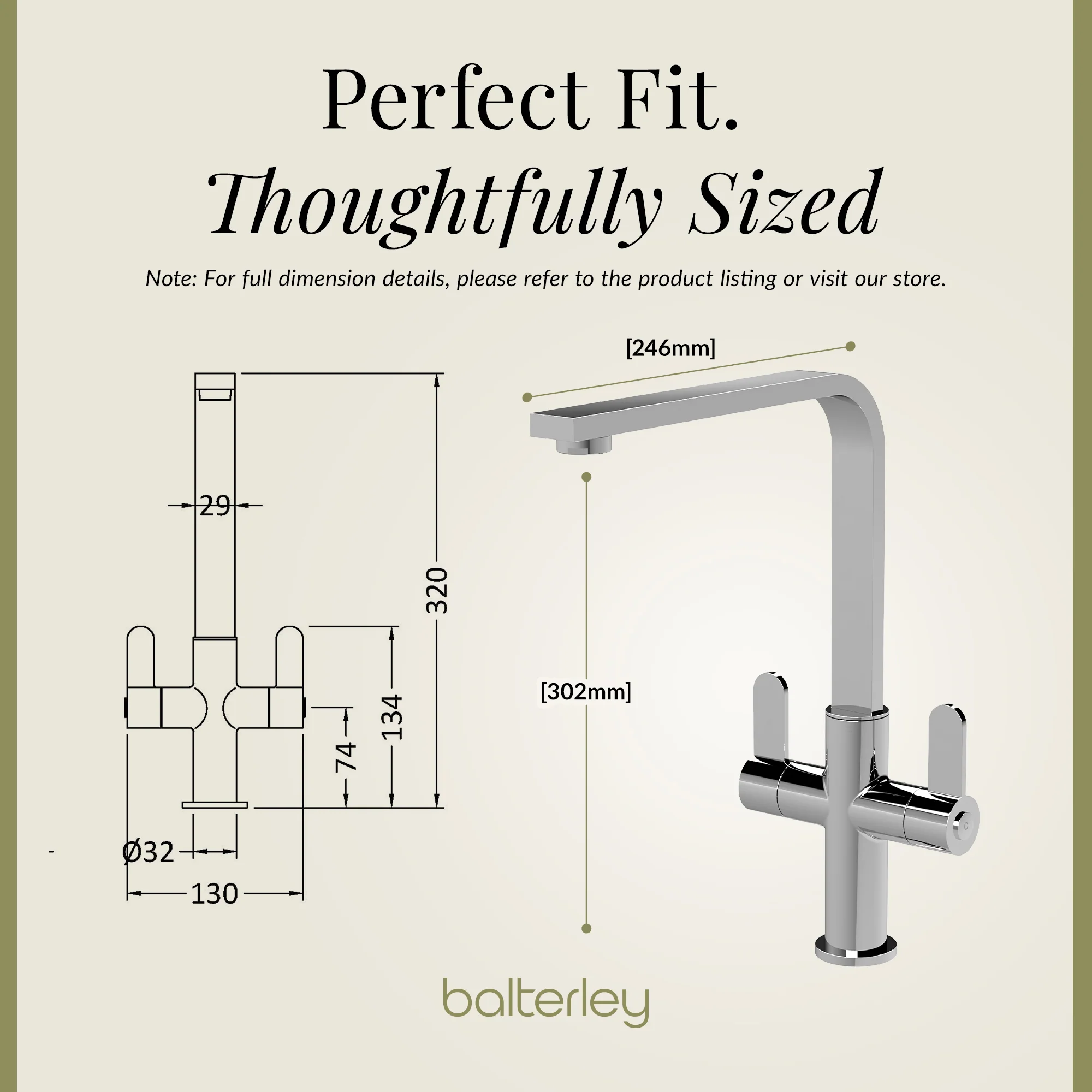 Chara Kitchen Mono Mixer Tap - Multiple Lever and Finishes Available - Image 36