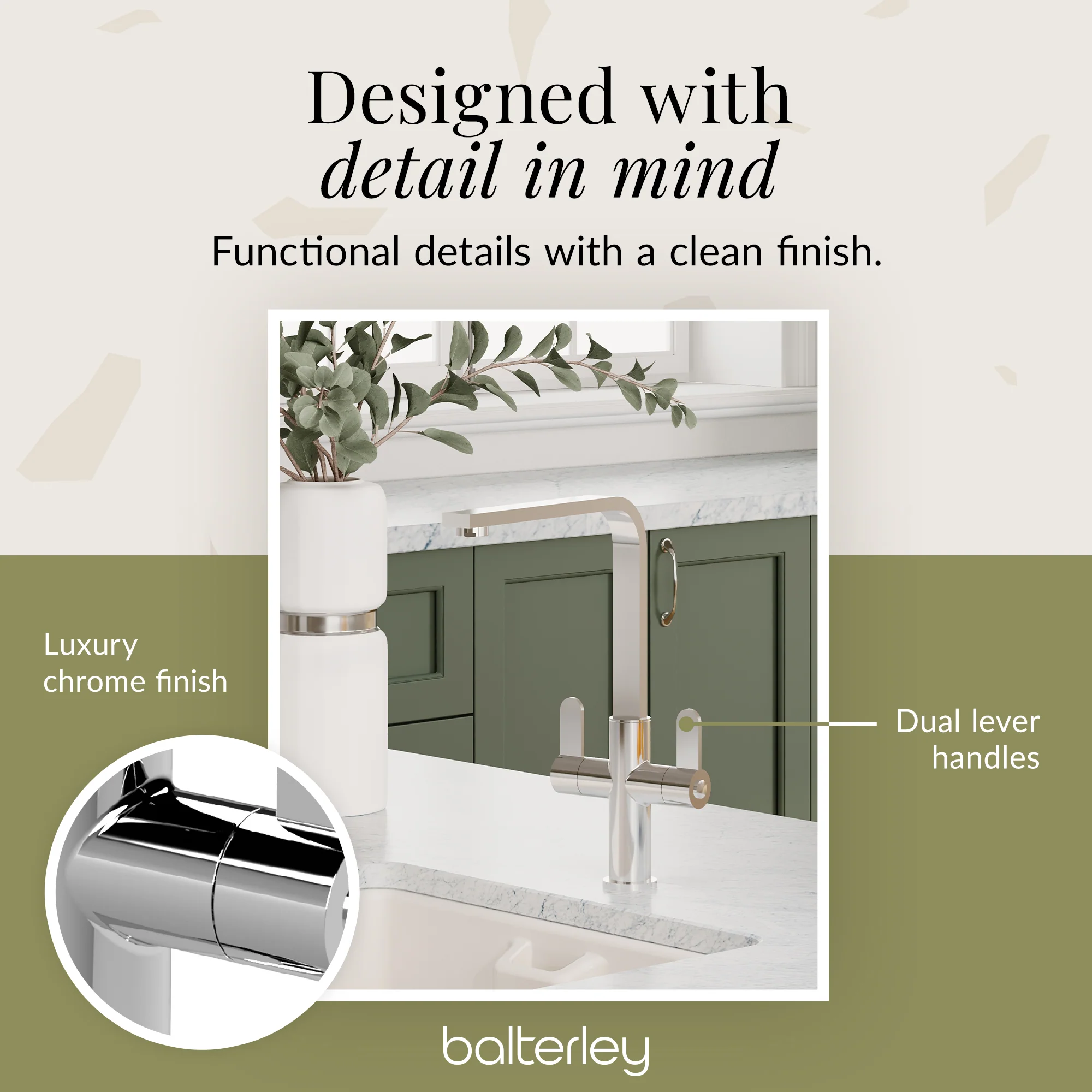 Chara Kitchen Mono Mixer Tap - Multiple Lever and Finishes Available - Image 38