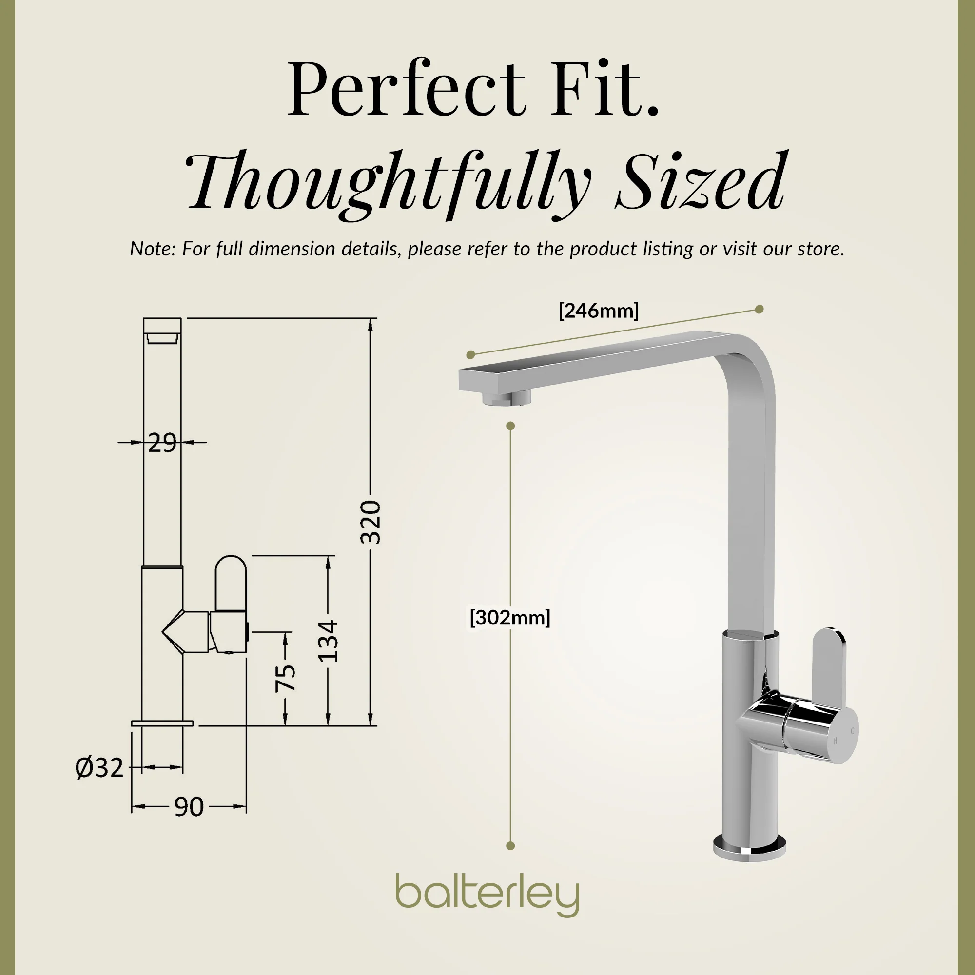 Chara Kitchen Mono Mixer Tap - Multiple Lever and Finishes Available - Image 39