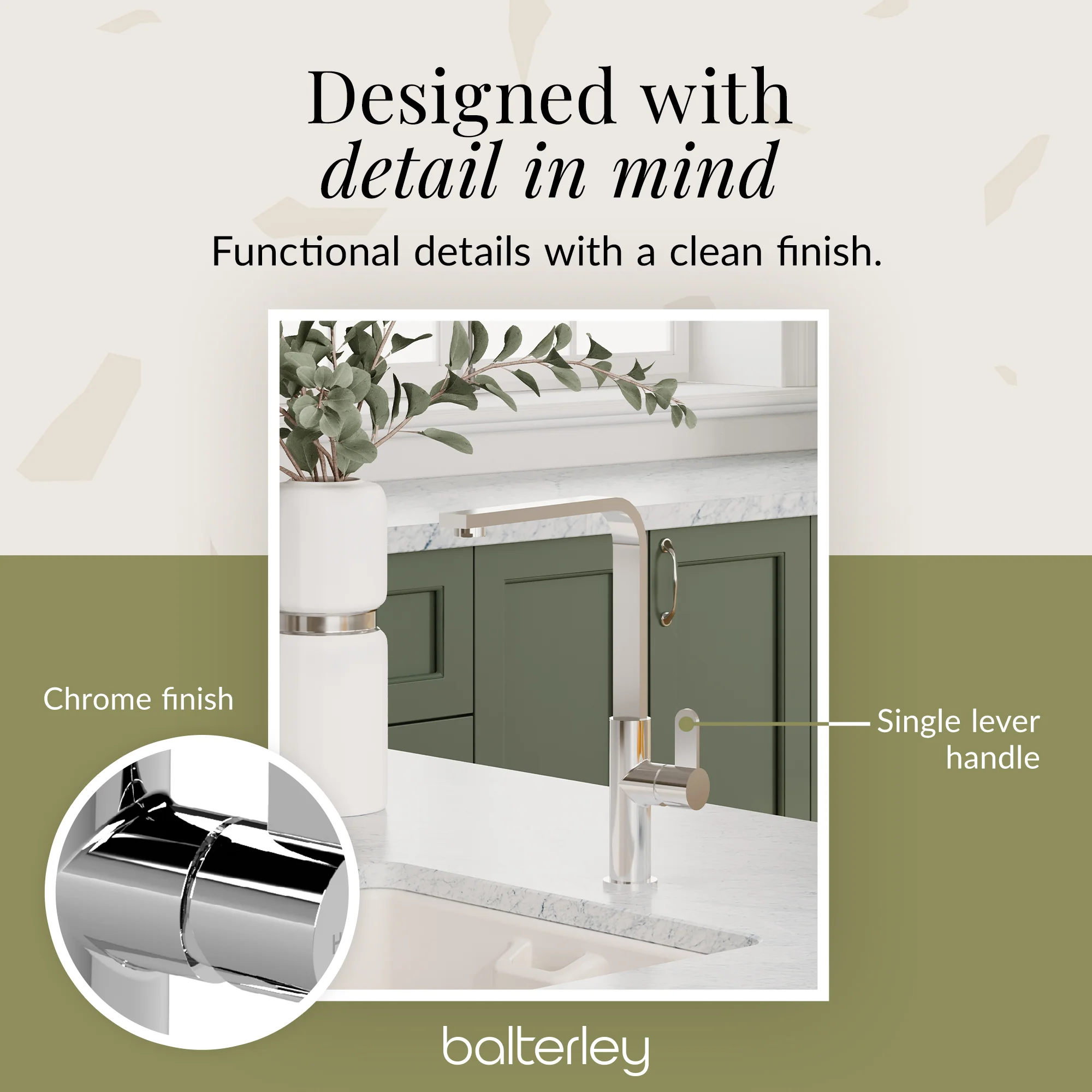 Chara Kitchen Mono Mixer Tap - Multiple Lever and Finishes Available - Image 41