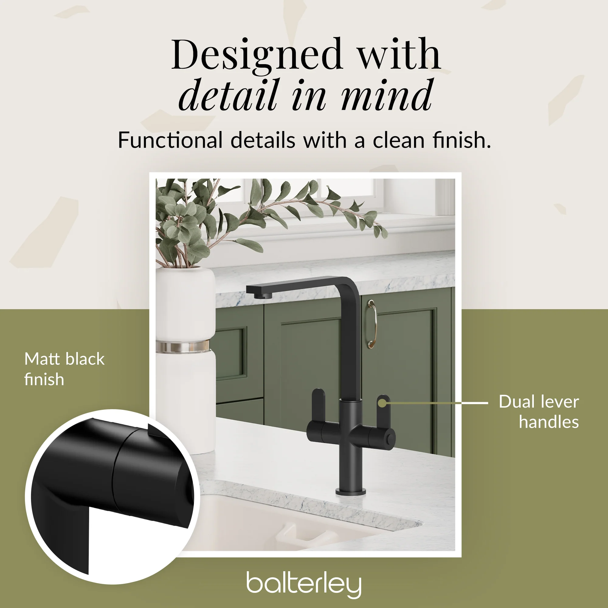 Chara Kitchen Mono Mixer Tap - Multiple Lever and Finishes Available - Image 48