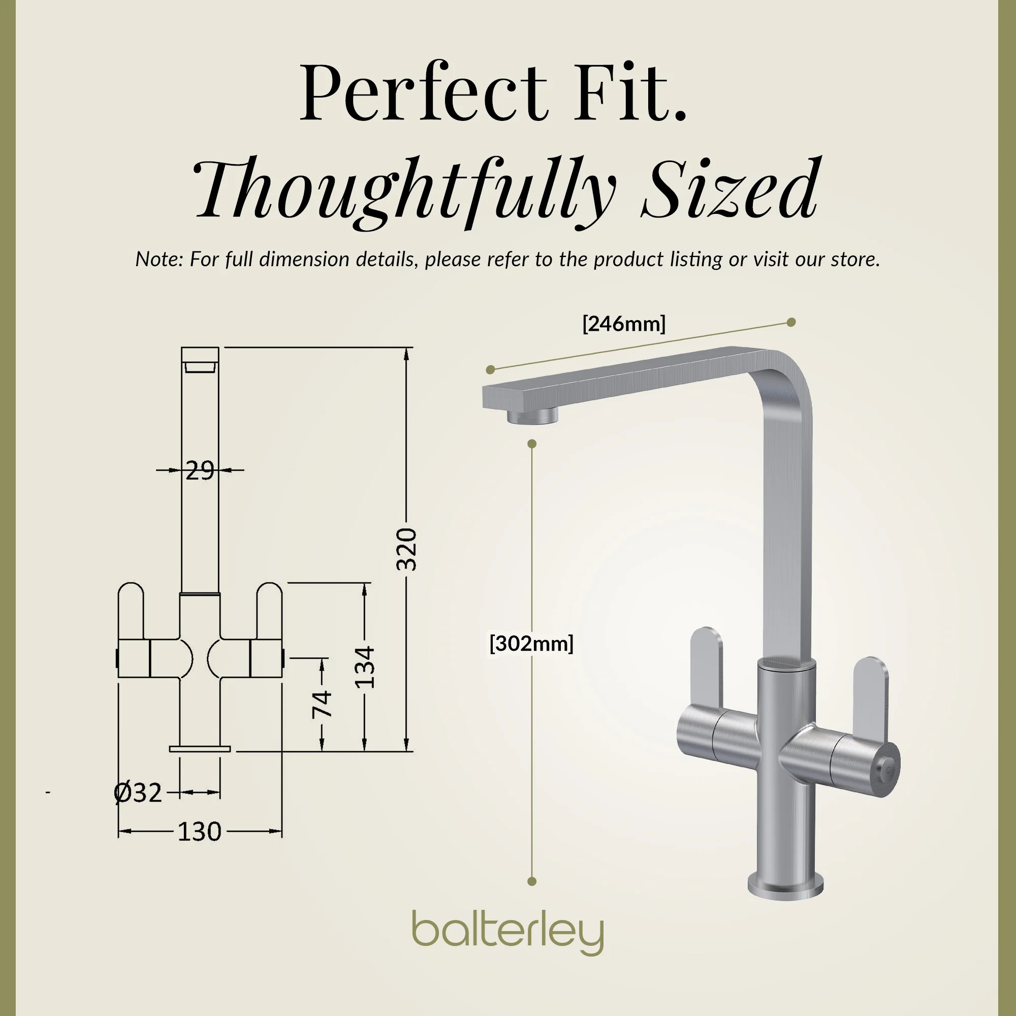 Chara Kitchen Mono Mixer Tap - Multiple Lever and Finishes Available - Image 50