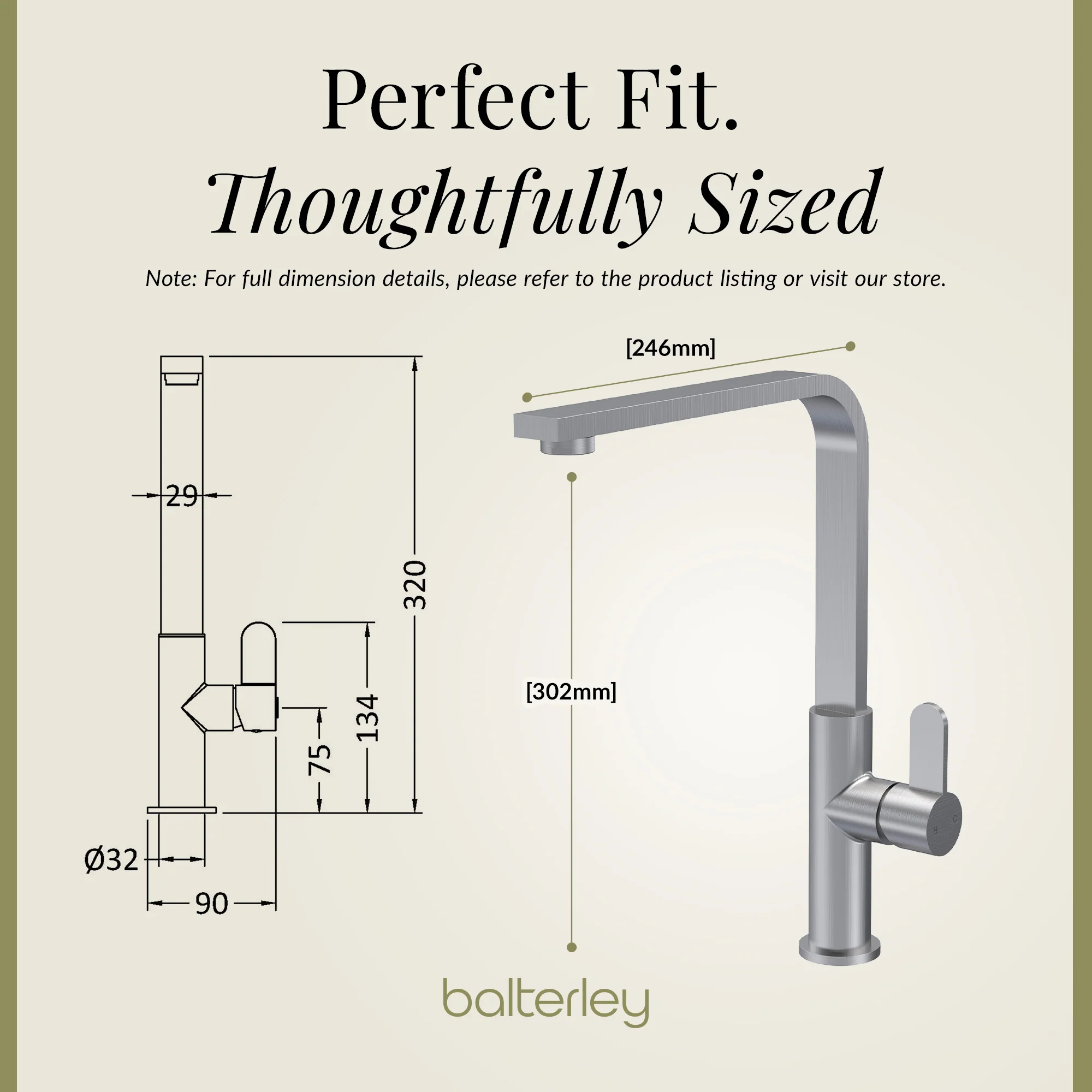 Chara Kitchen Mono Mixer Tap - Multiple Lever and Finishes Available - Image 57