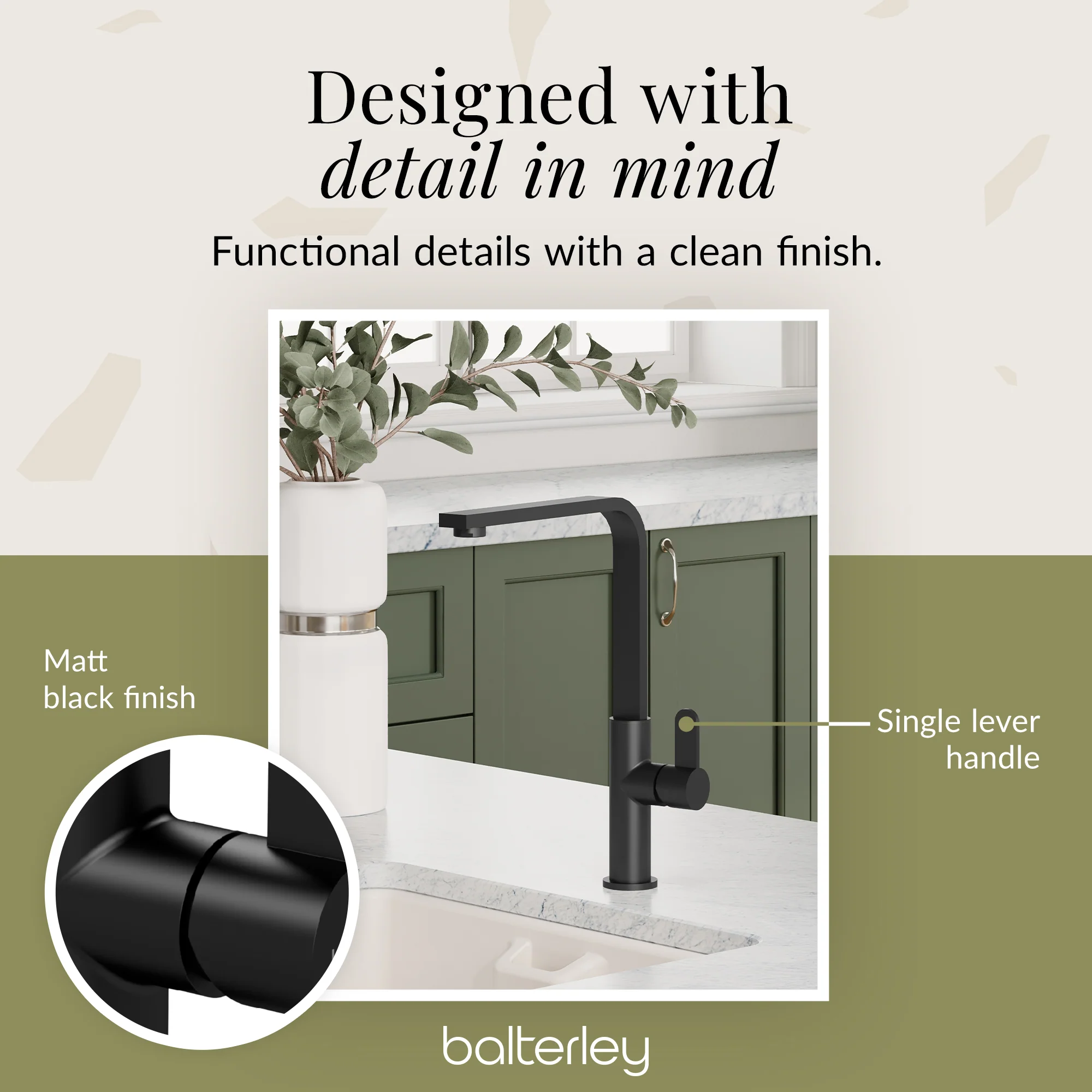 Chara Kitchen Mono Mixer Tap - Multiple Lever and Finishes Available - Image 70