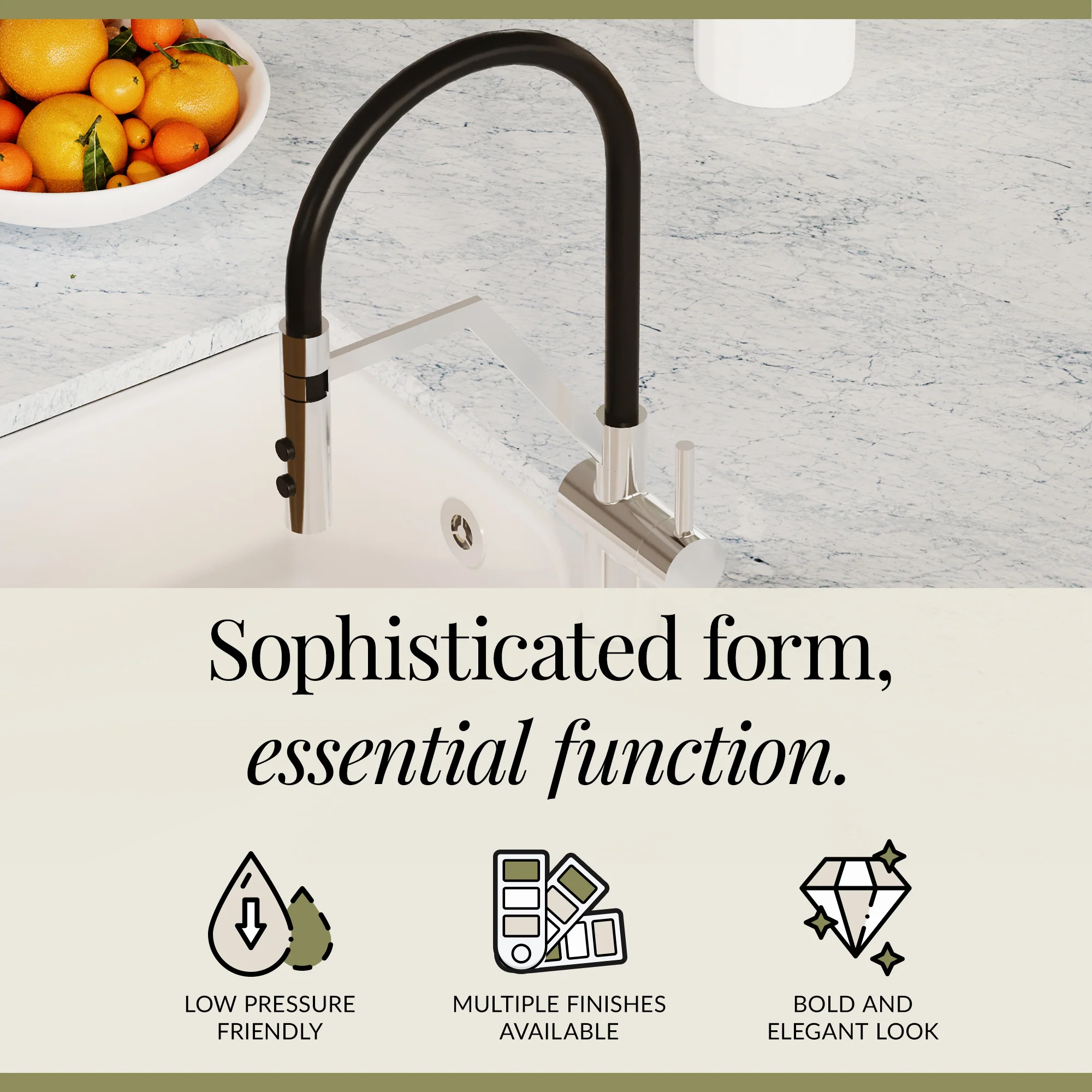 Rana Kitchen Mono Mixer Tap with Multiple Finish and Handle Options Available - Image 12