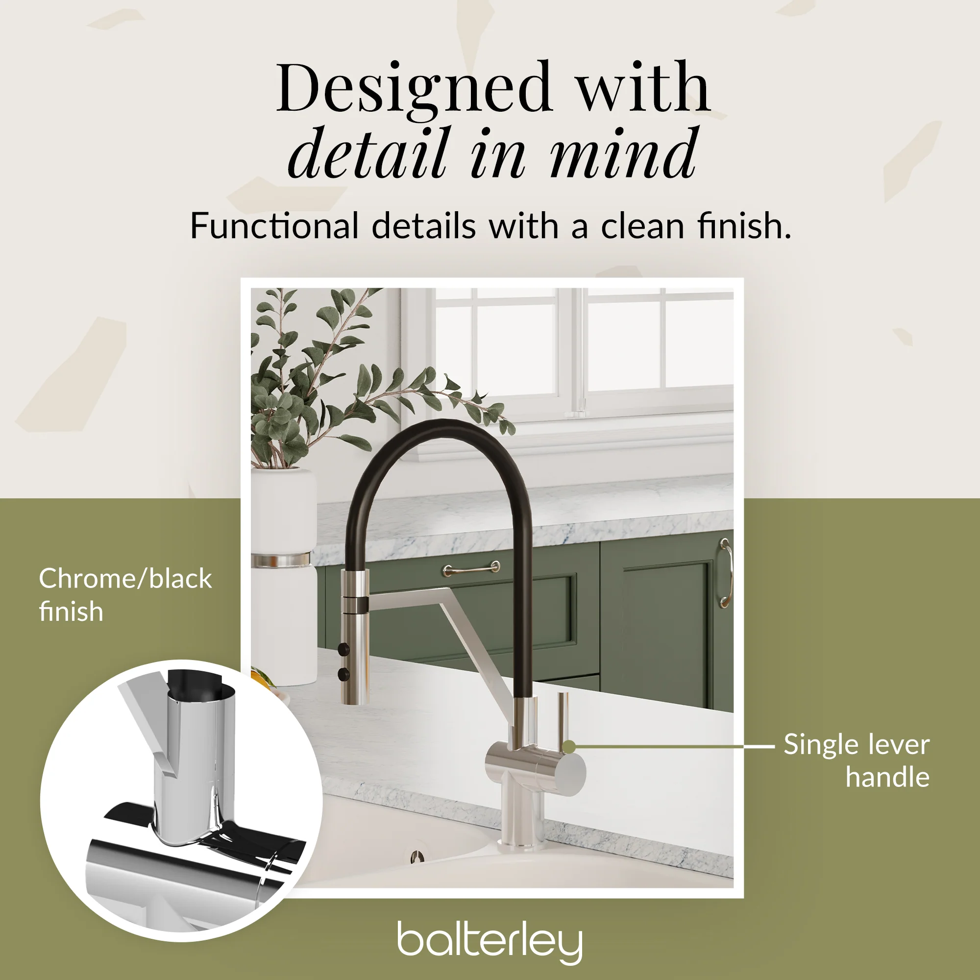 Rana Kitchen Mono Mixer Tap with Multiple Finish and Handle Options Available - Image 14