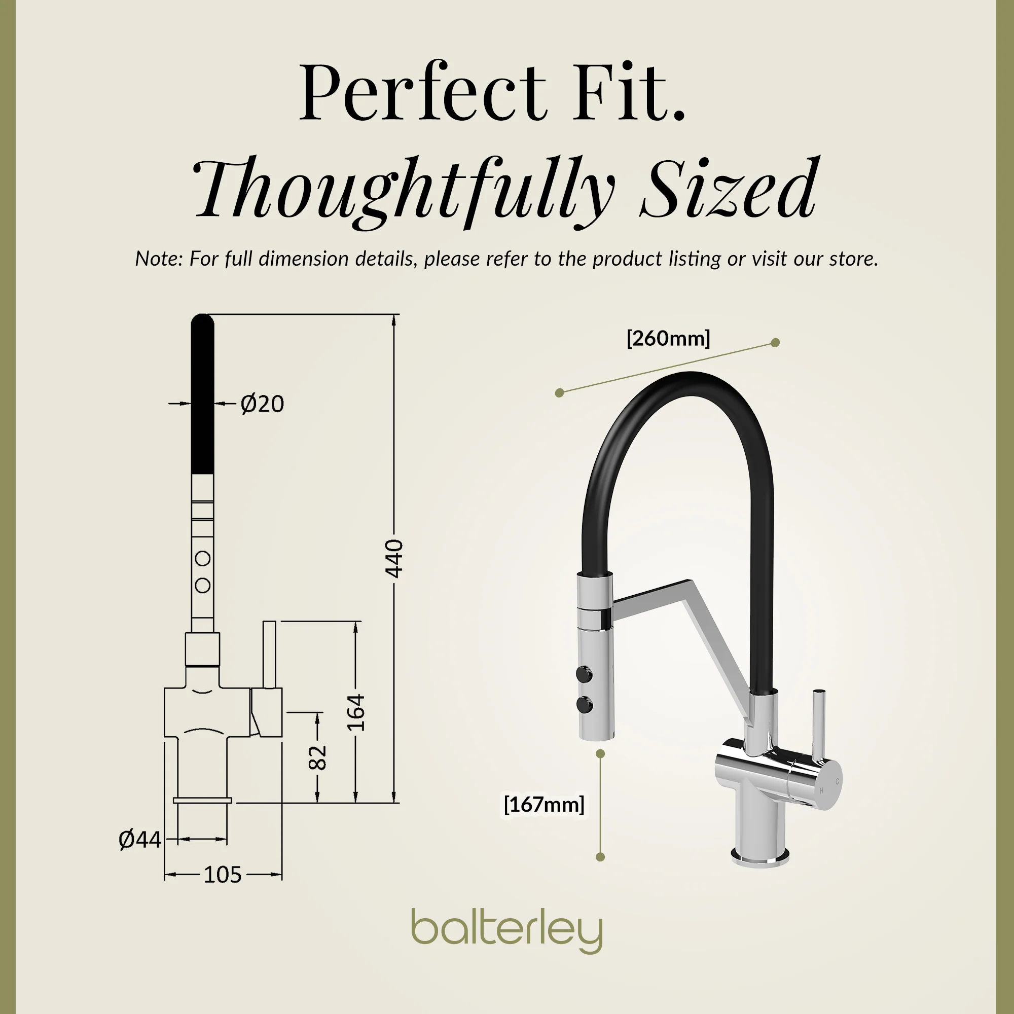 Rana Kitchen Mono Mixer Tap with Multiple Finish and Handle Options Available - Image 15
