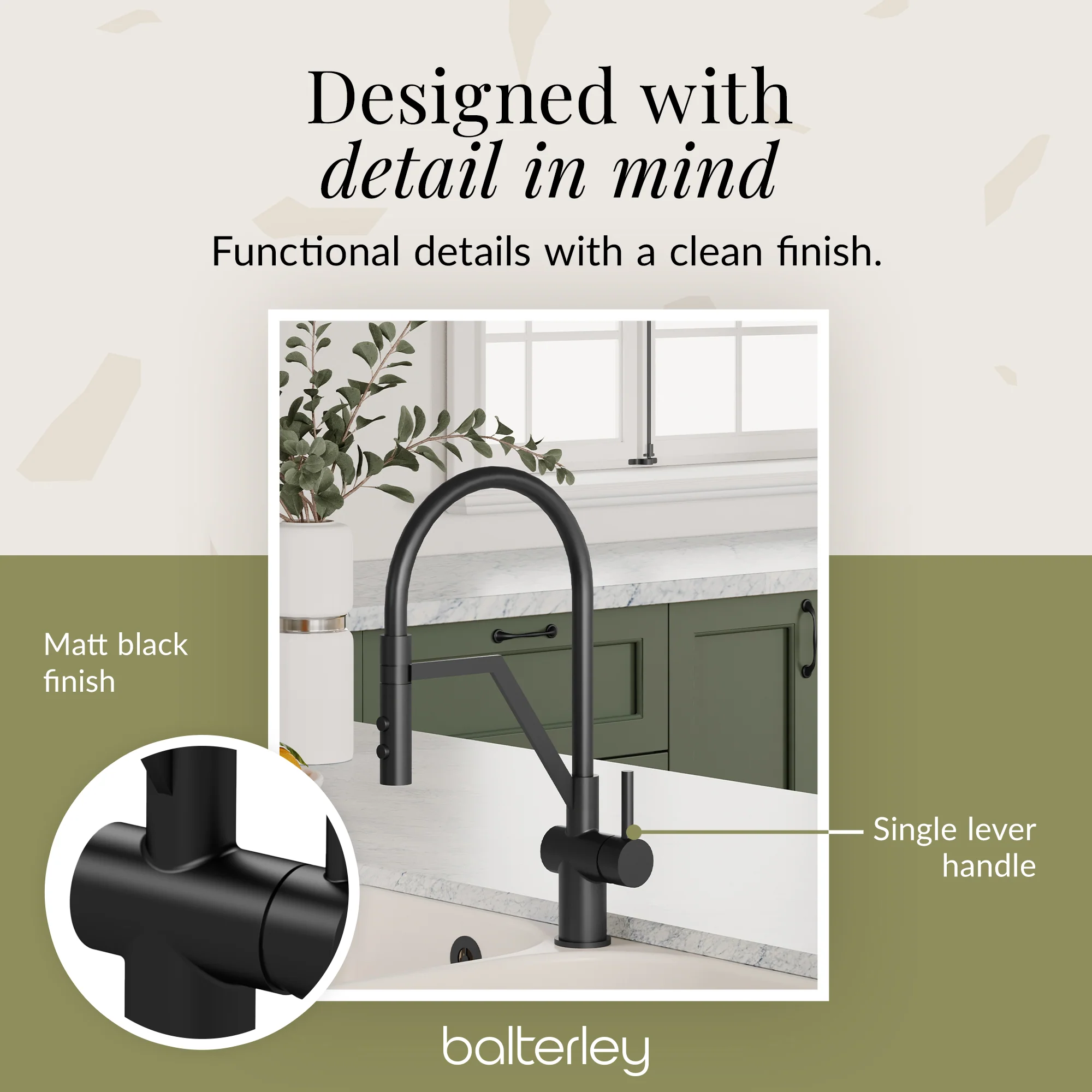 Rana Kitchen Mono Mixer Tap with Multiple Finish and Handle Options Available - Image 30