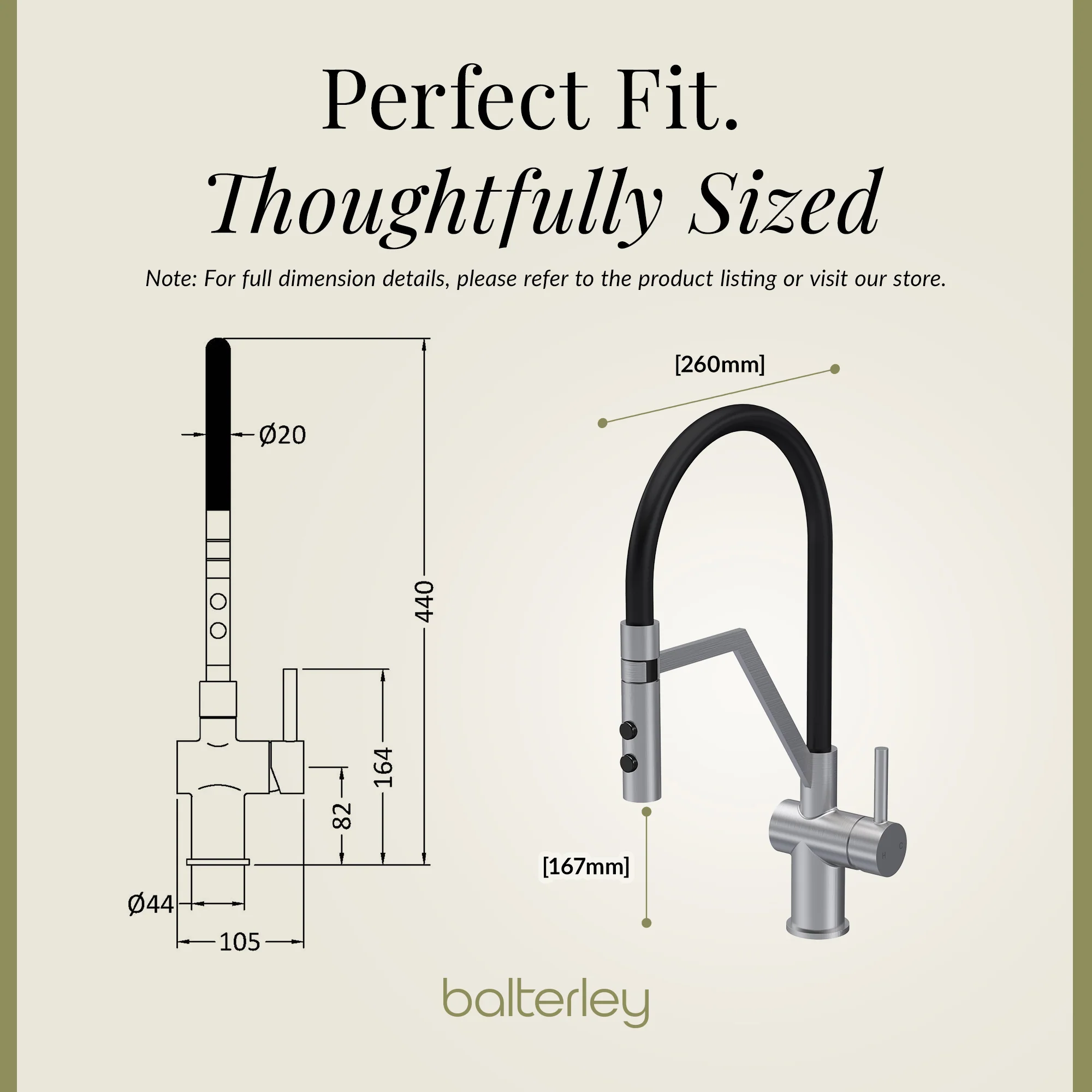 Rana Kitchen Mono Mixer Tap with Multiple Finish and Handle Options Available - Image 39