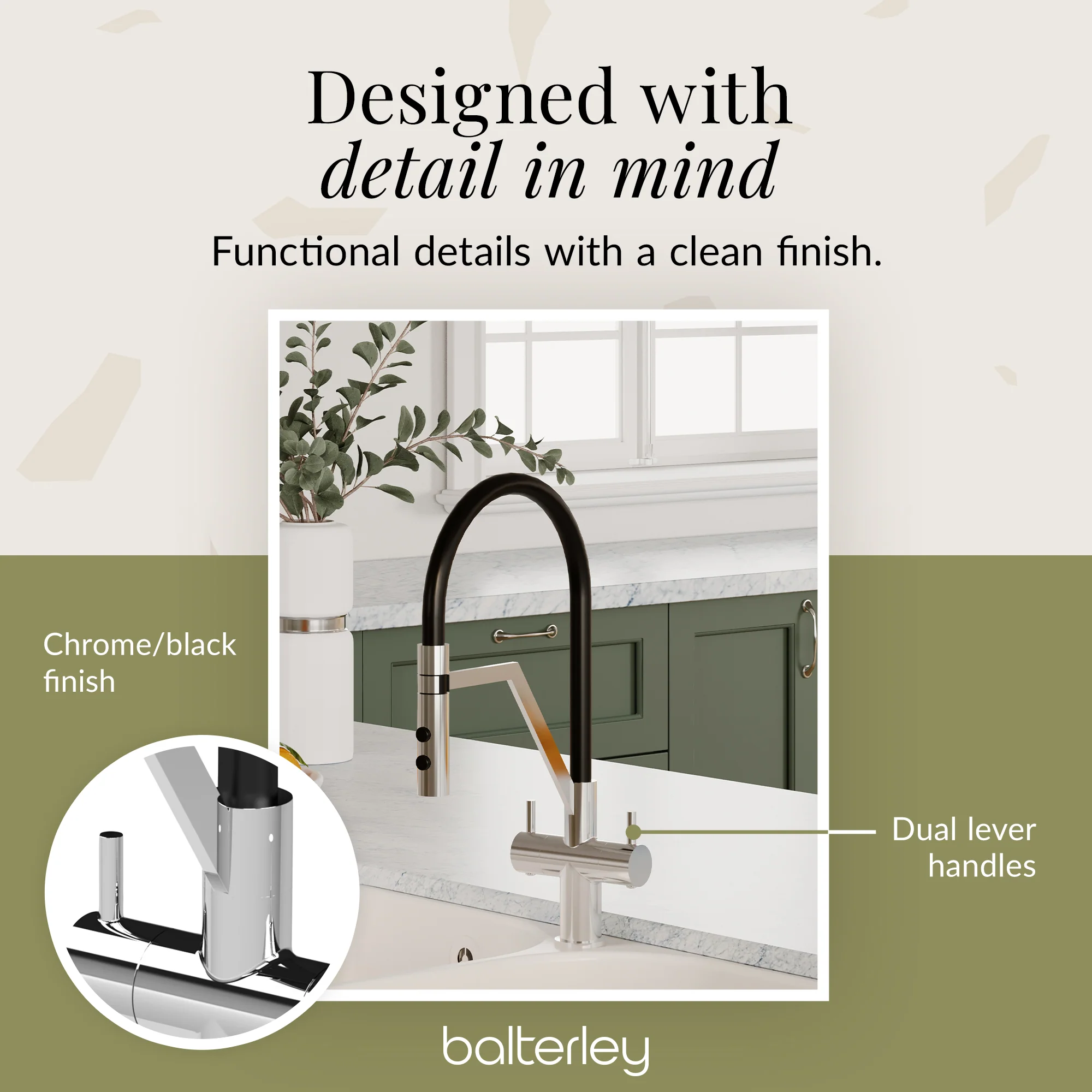 Rana Kitchen Mono Mixer Tap with Multiple Finish and Handle Options Available - Image 6