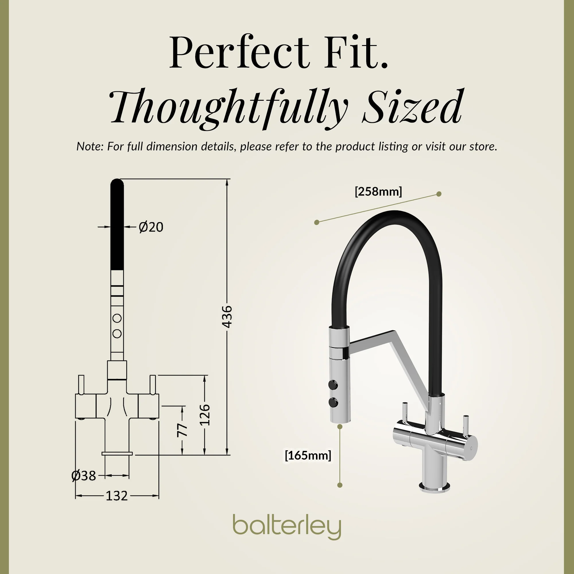 Rana Kitchen Mono Mixer Tap with Multiple Finish and Handle Options Available - Image 7