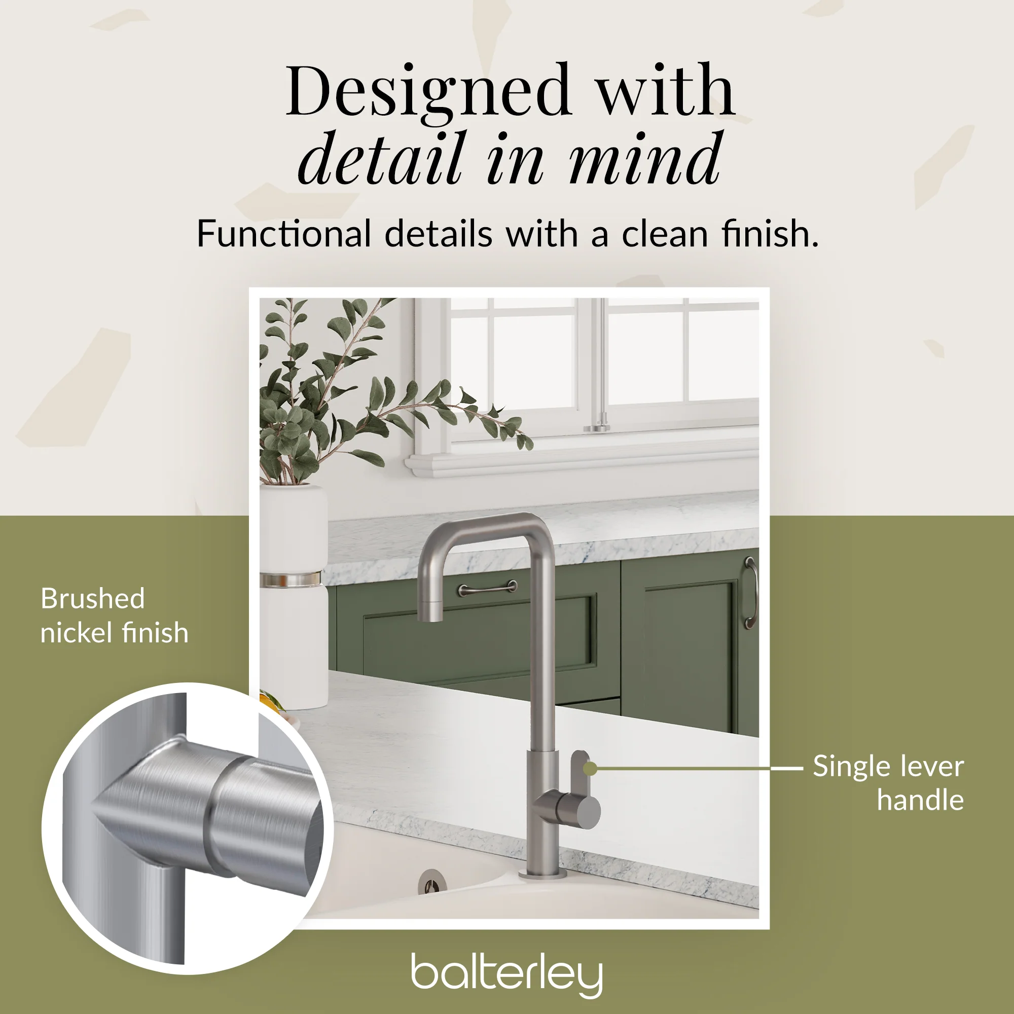 Kuma Kitchen Mono Mixer Tap - Multiple Handles and Finishes Available - Image 52