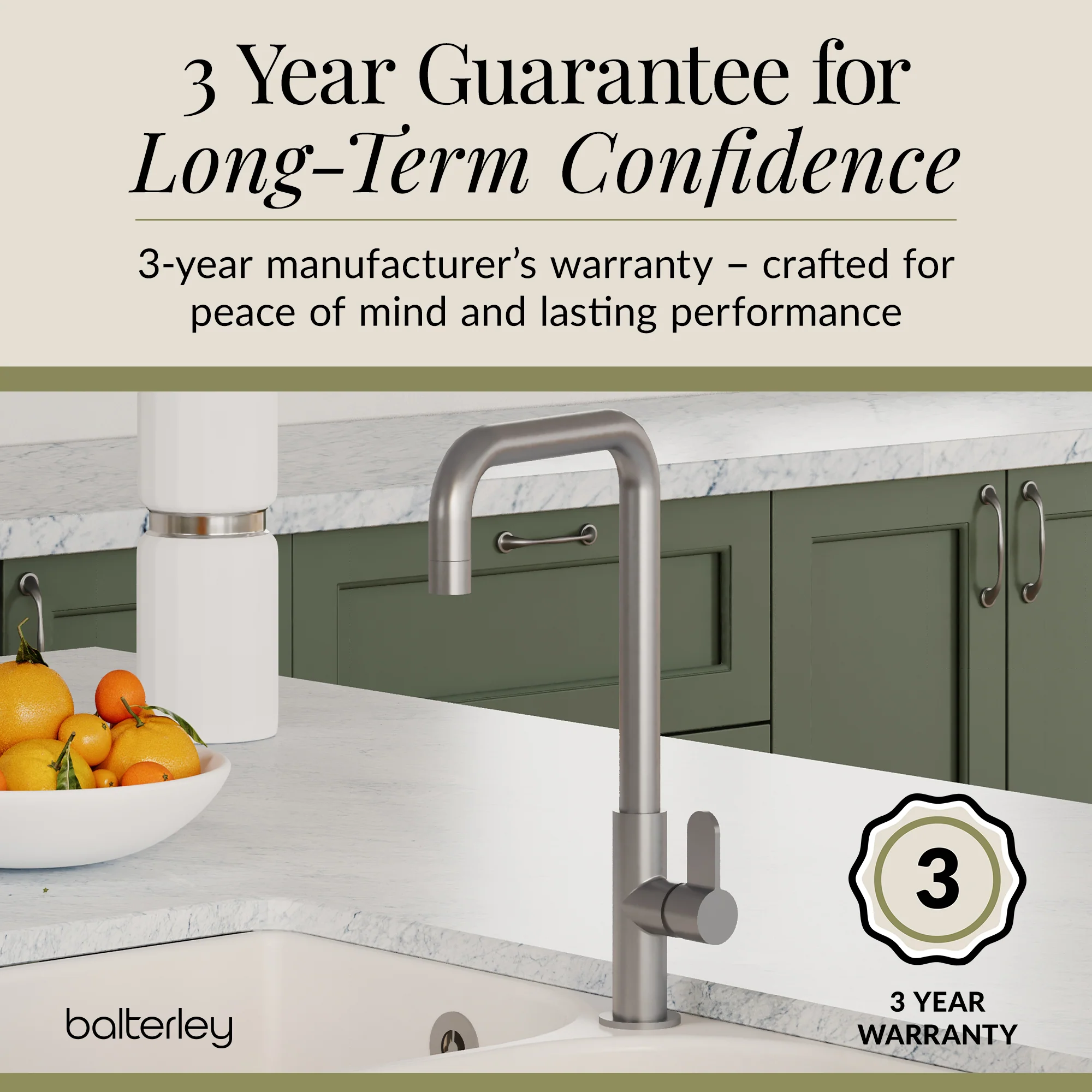 Kuma Kitchen Mono Mixer Tap - Multiple Handles and Finishes Available - Image 55