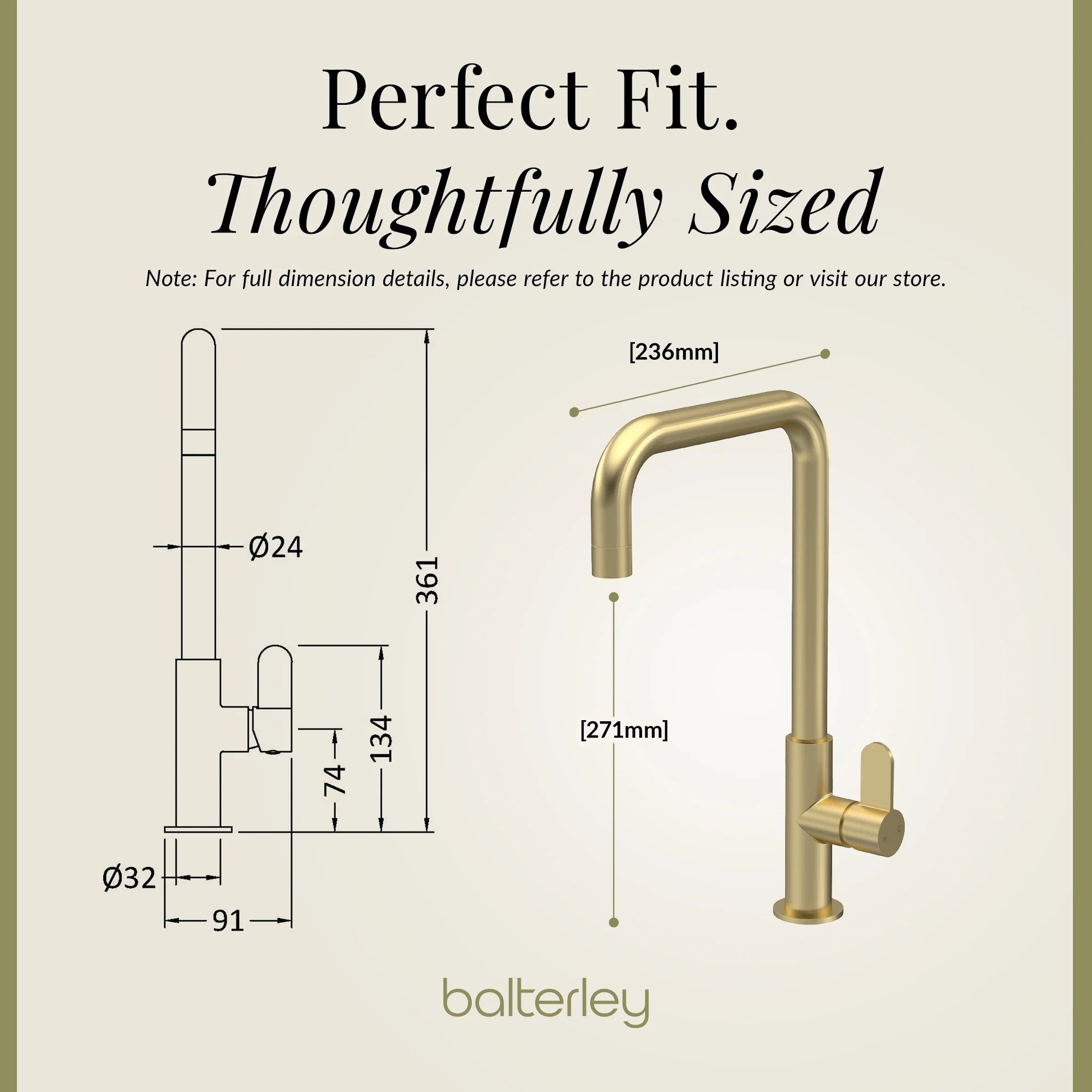 Kuma Kitchen Mono Mixer Tap - Multiple Handles and Finishes Available - Image 59