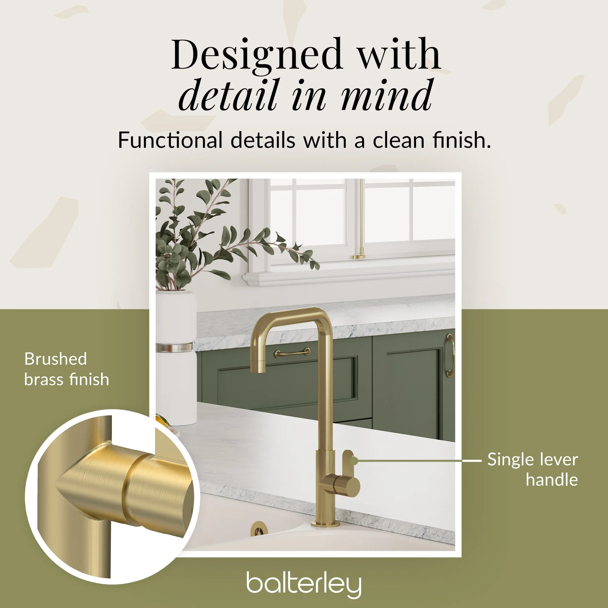 Kuma Kitchen Mono Mixer Tap - Multiple Handles and Finishes Available - Image 62