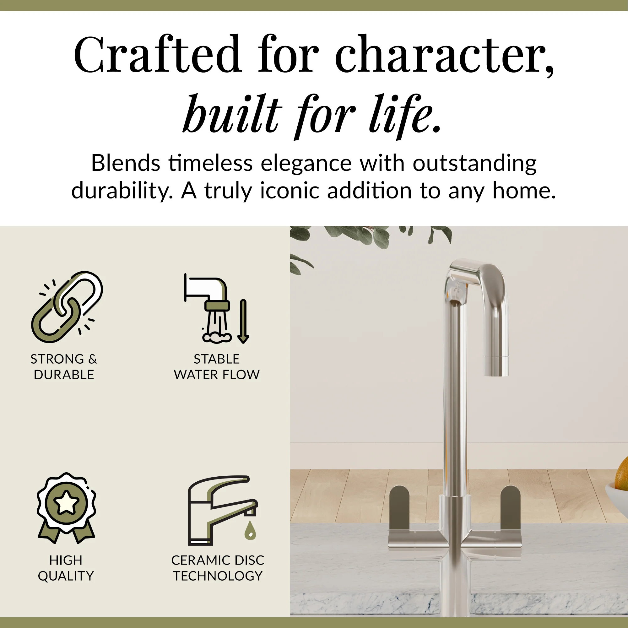 Kuma Kitchen Mono Mixer Tap - Multiple Handles and Finishes Available - Image 68