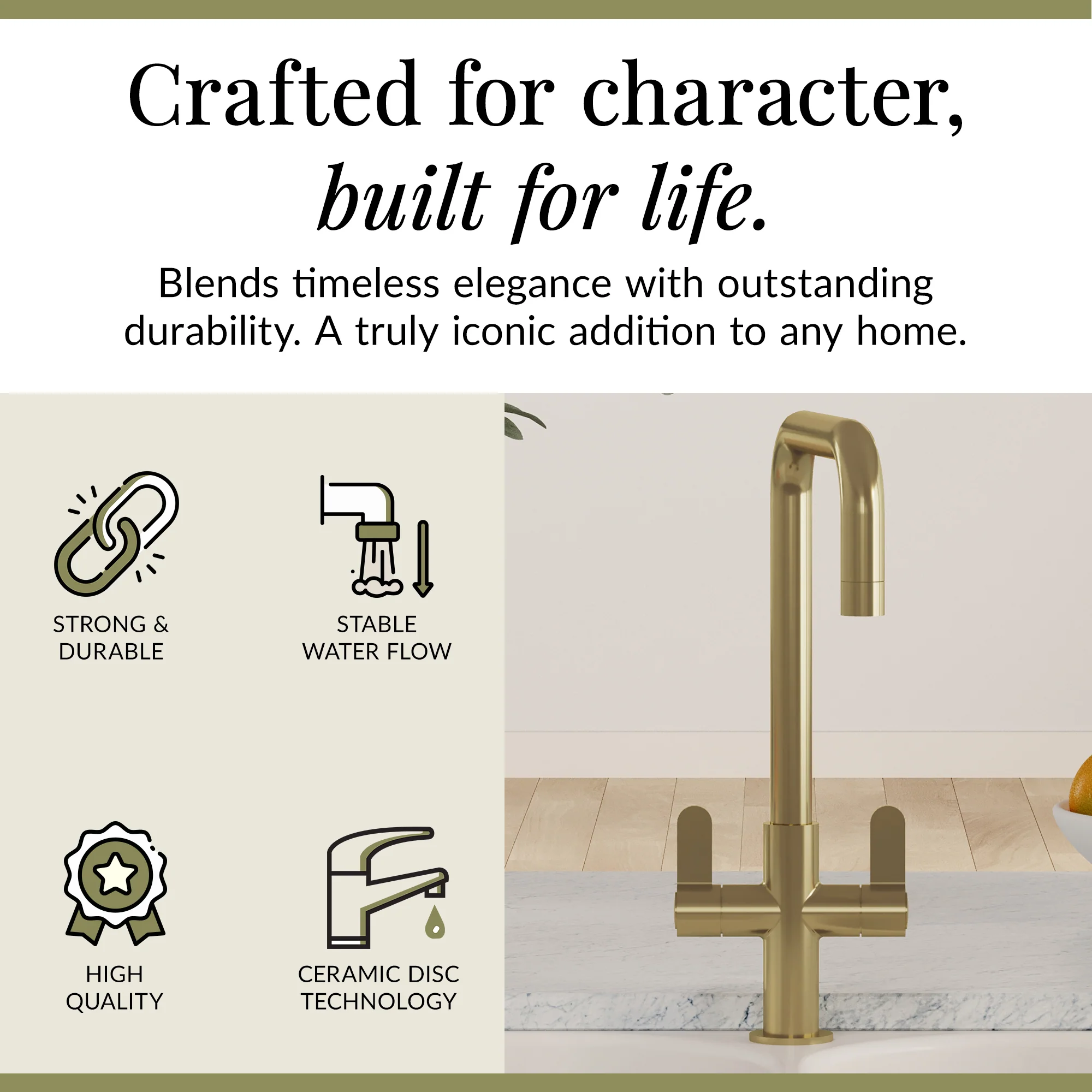 Kuma Kitchen Mono Mixer Tap - Multiple Handles and Finishes Available - Image 85