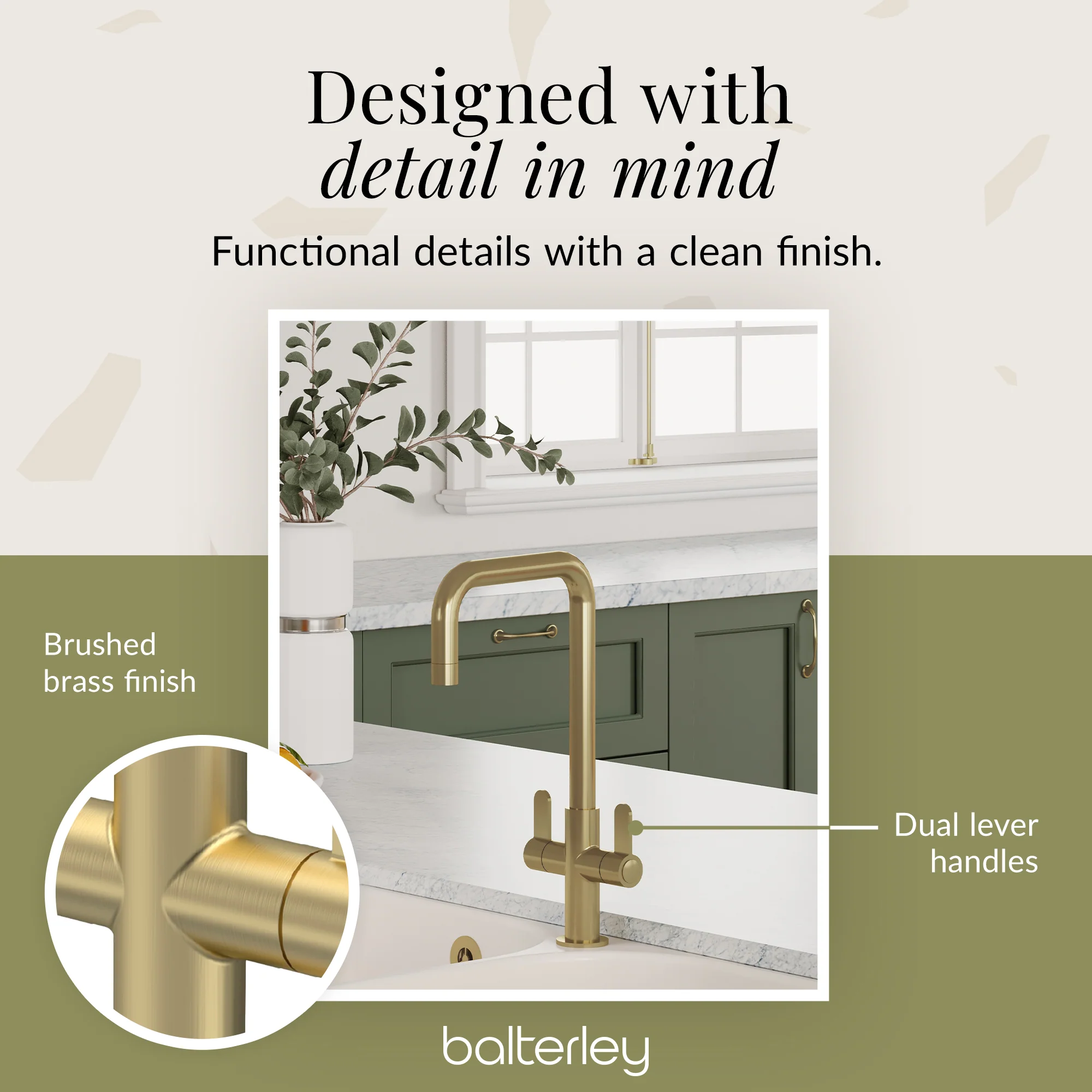 Kuma Kitchen Mono Mixer Tap - Multiple Handles and Finishes Available - Image 89