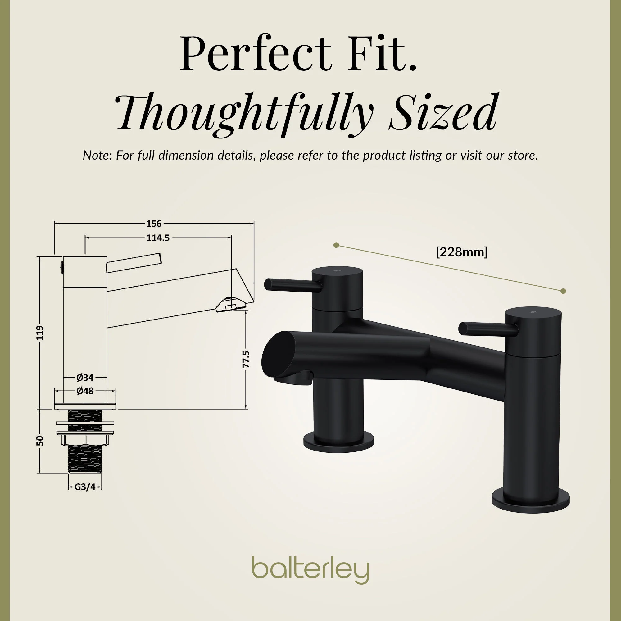 Wetley Minimalist Round Deck Mounted Bath Filler Tap - Choice of Finish - Image 14