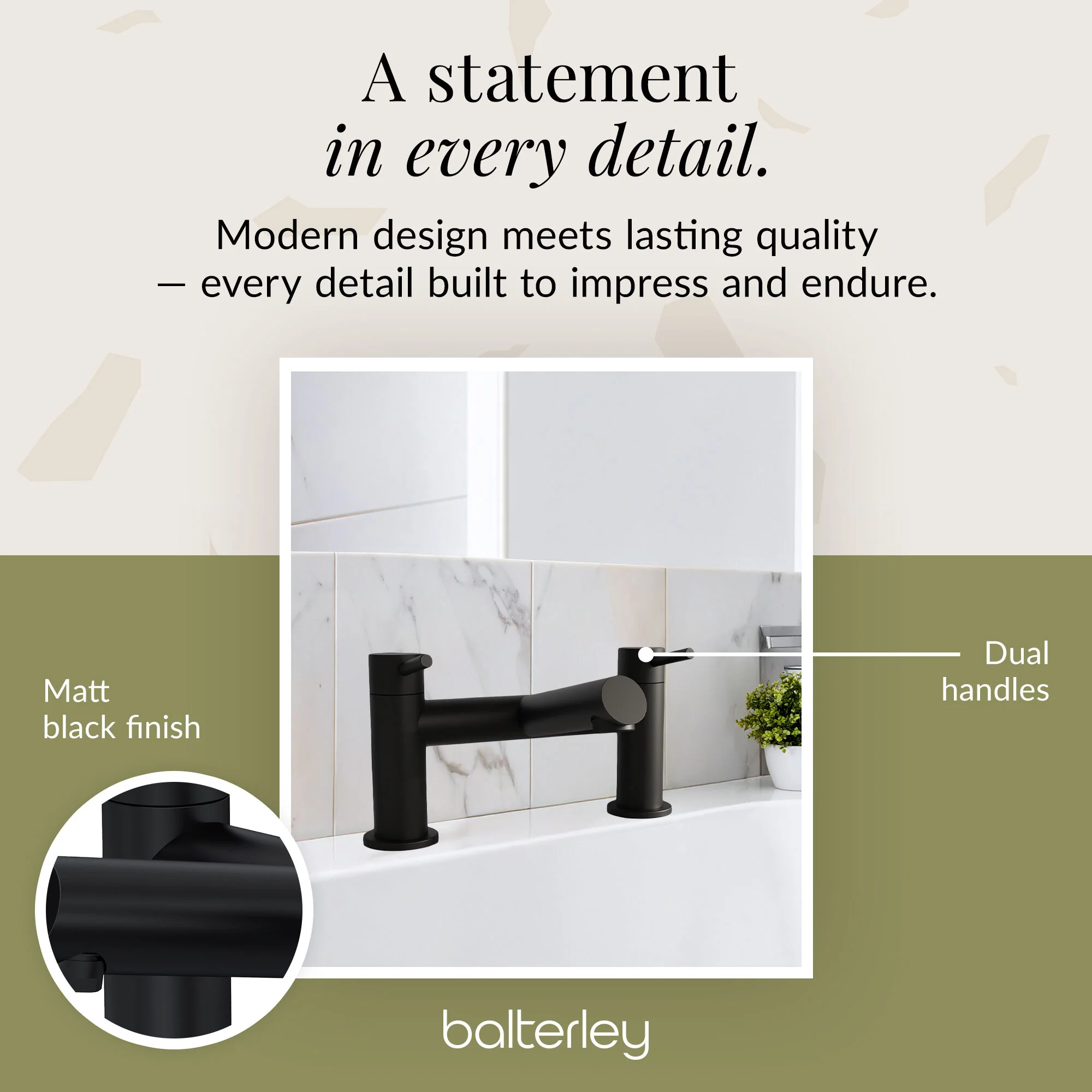 Wetley Minimalist Round Deck Mounted Bath Filler Tap - Choice of Finish - Image 16