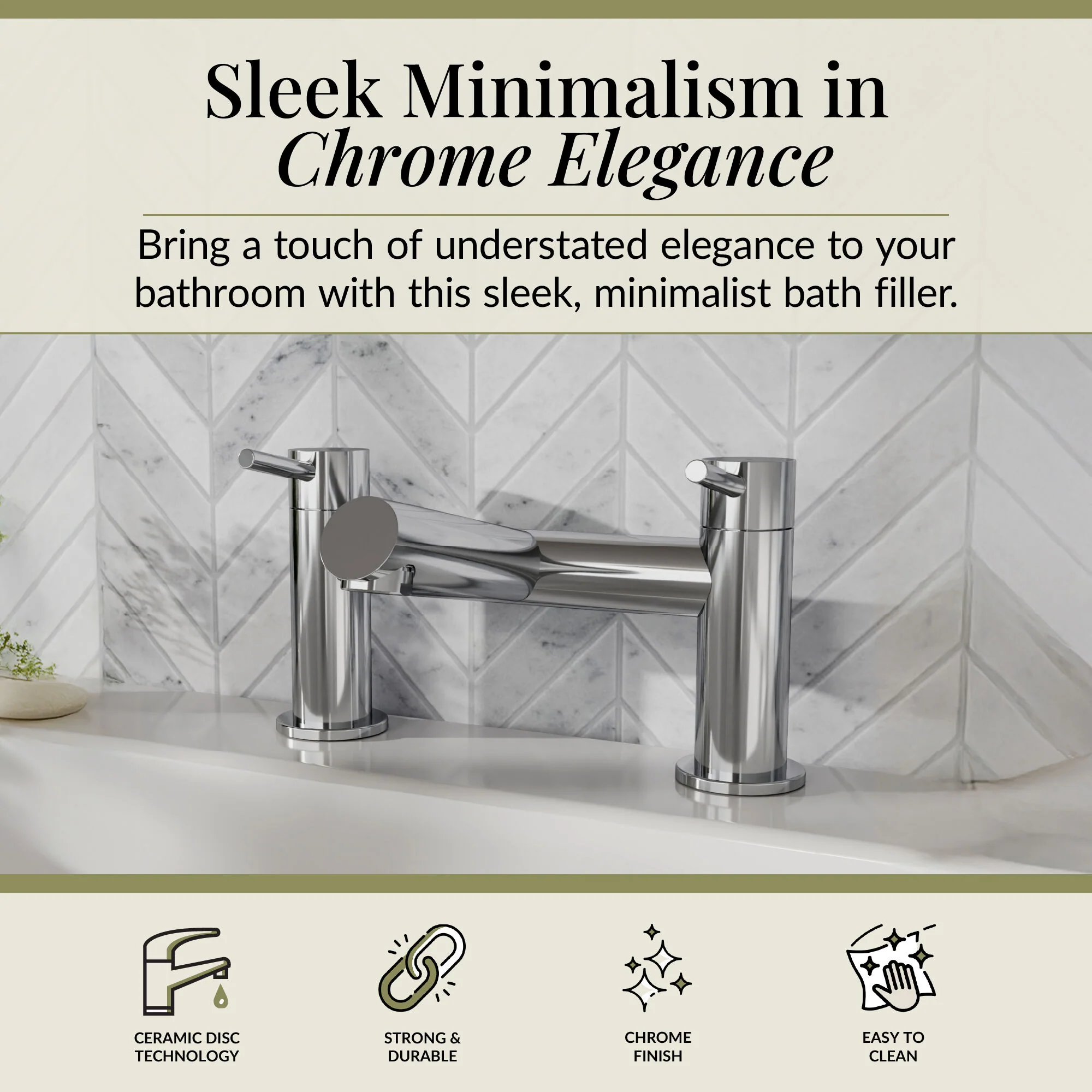Wetley Minimalist Round Deck Mounted Bath Filler Tap - Choice of Finish - Image 19