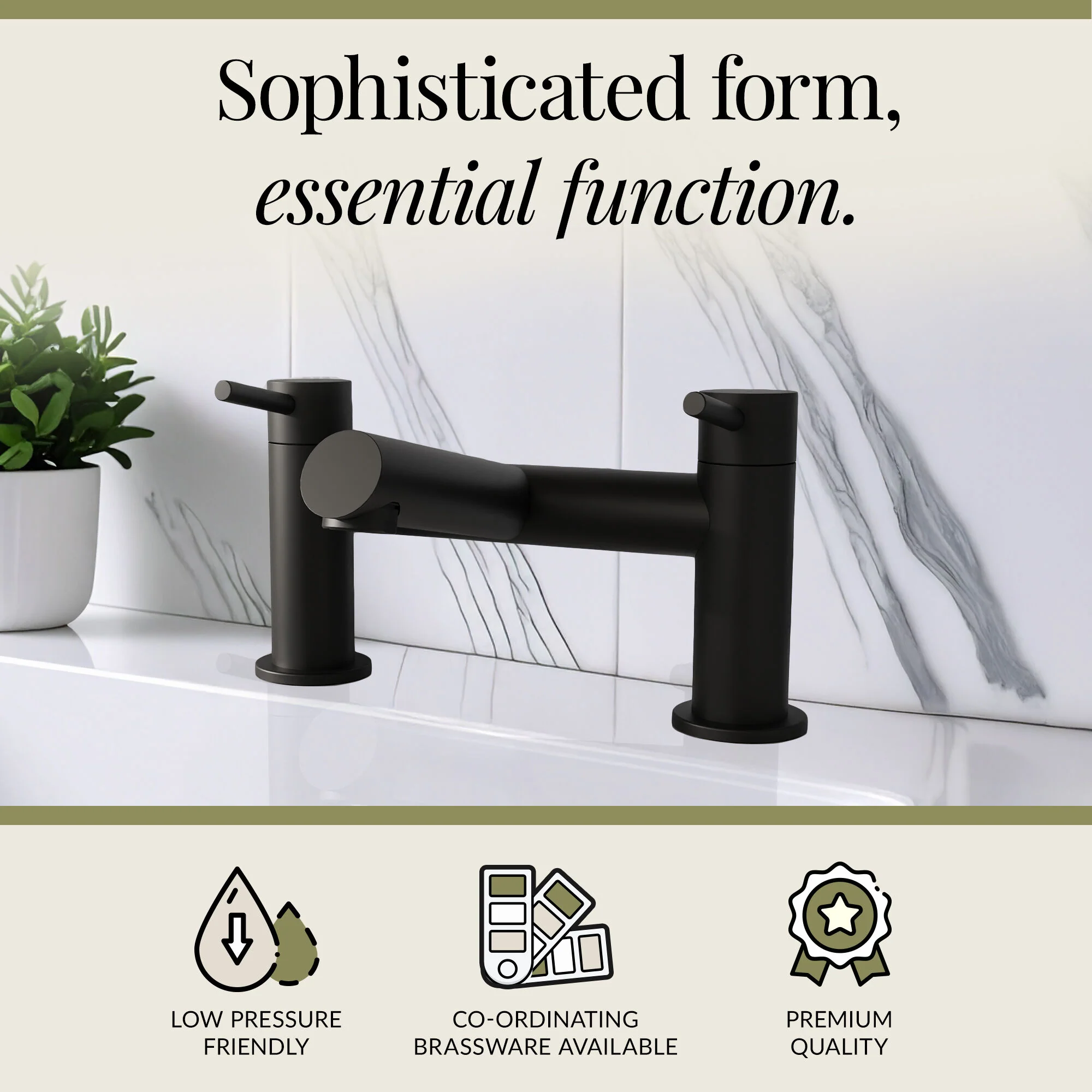 Wetley Minimalist Round Deck Mounted Bath Filler Tap - Choice of Finish - Image 25
