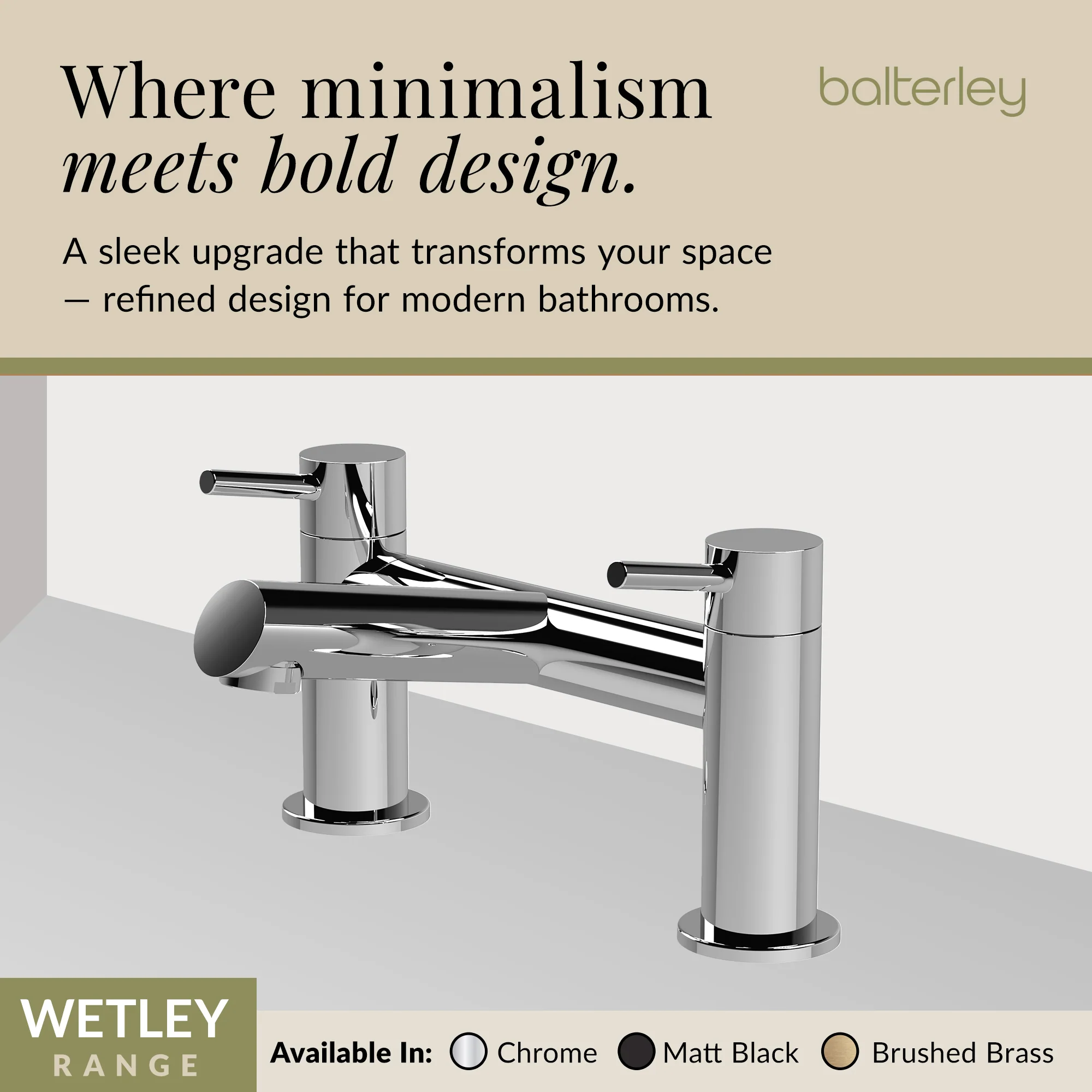 Wetley Minimalist Round Deck Mounted Bath Filler Tap - Choice of Finish - Image 31