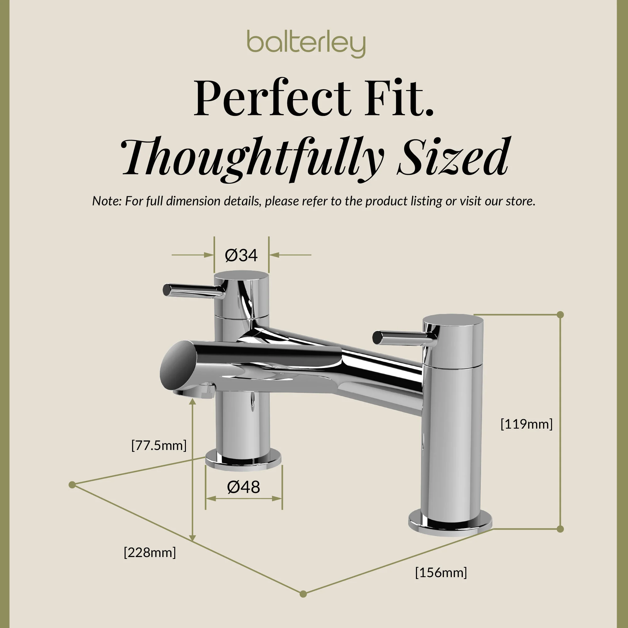 Wetley Minimalist Round Deck Mounted Bath Filler Tap - Choice of Finish - Image 7