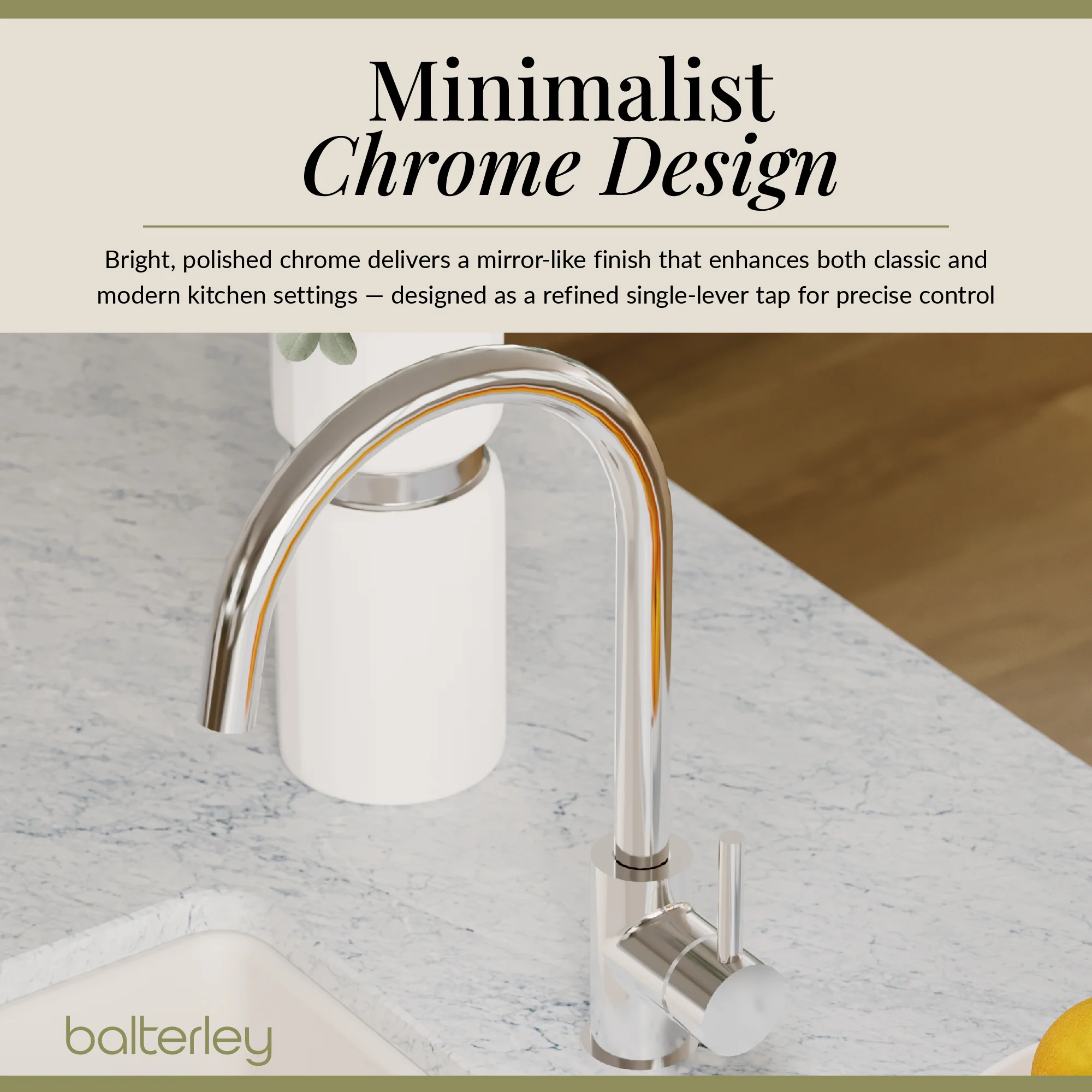 Lacerta Kitchen Mono Mixer Tap - Multiple Finish and Handle Options Available - Image 89