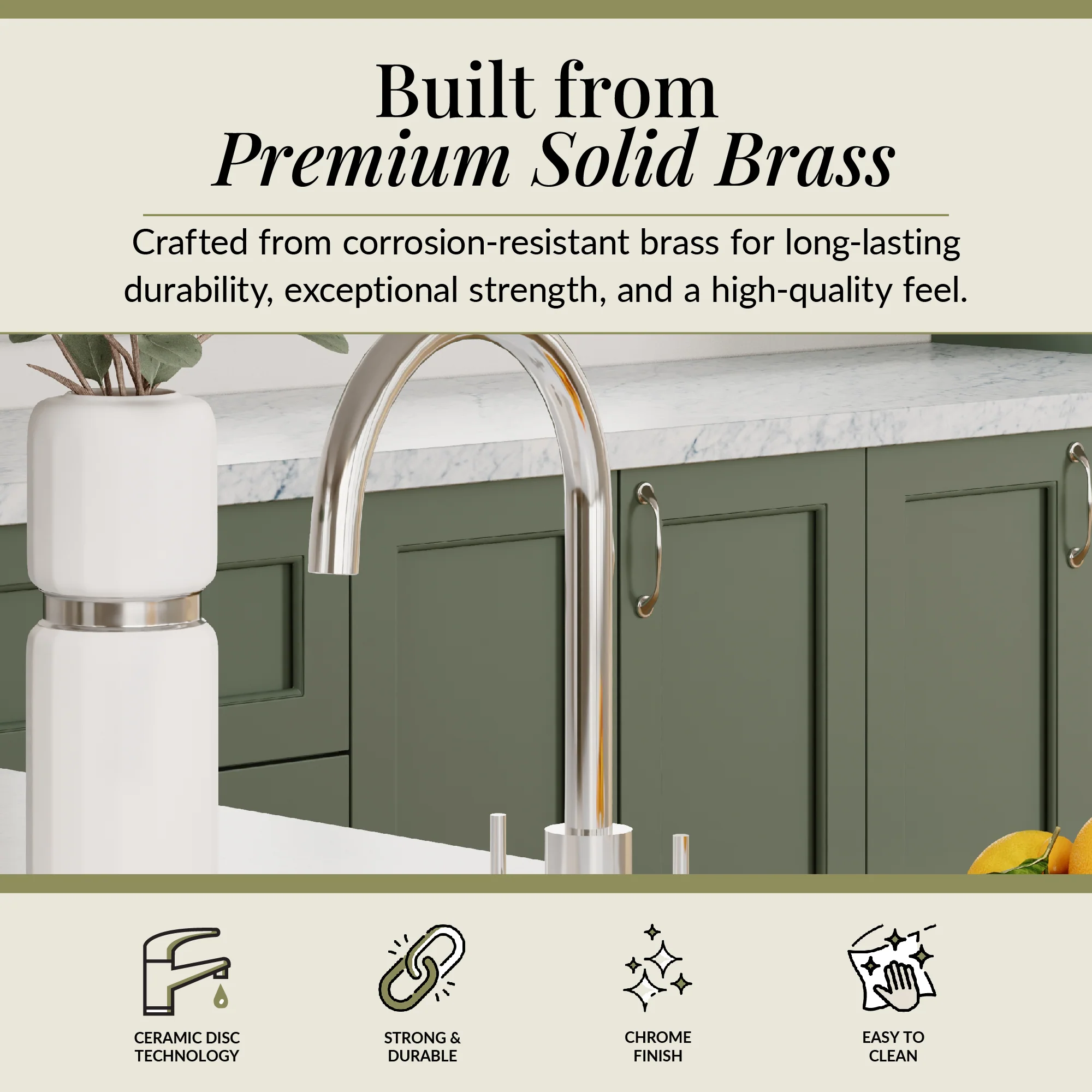 Lacerta Kitchen Mono Mixer Tap - Multiple Finish and Handle Options Available - Image 91