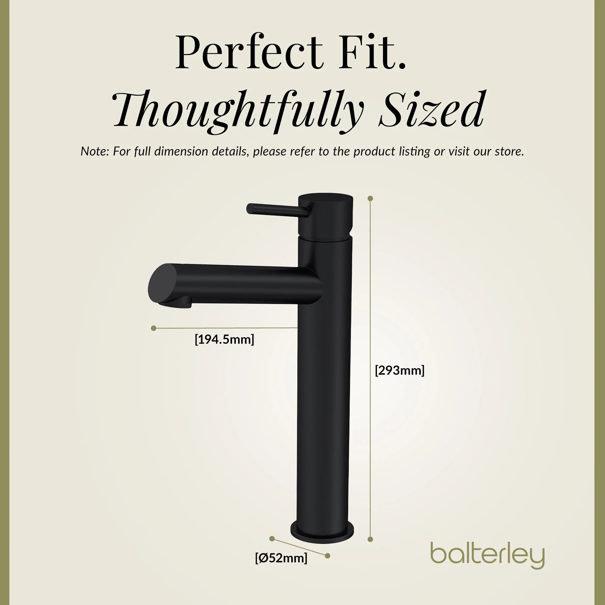 Wetley Minimalist Round Tall Mono Basin Mixer Tap - Choice of Finish - Image 14