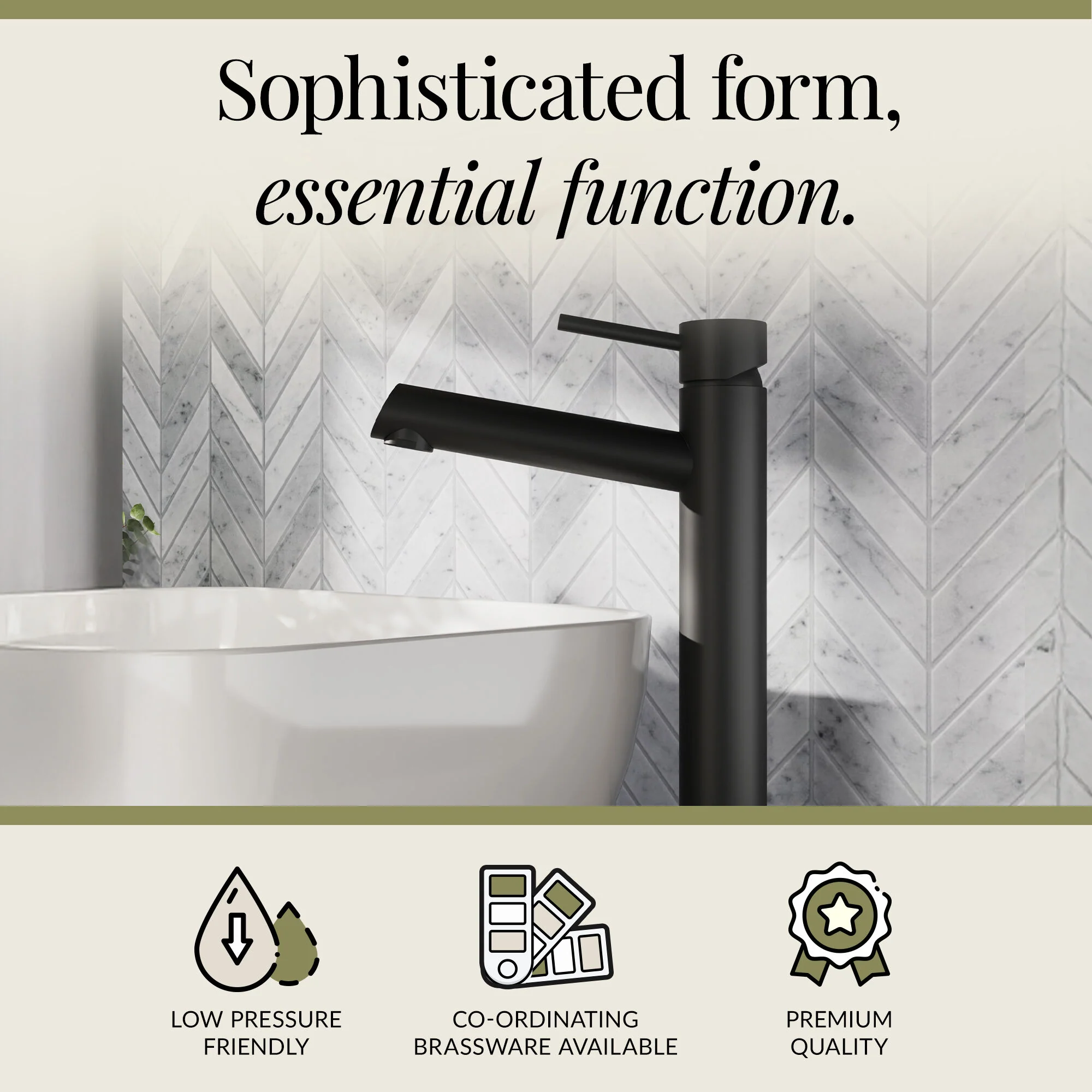 Wetley Minimalist Round Tall Mono Basin Mixer Tap - Choice of Finish - Image 24