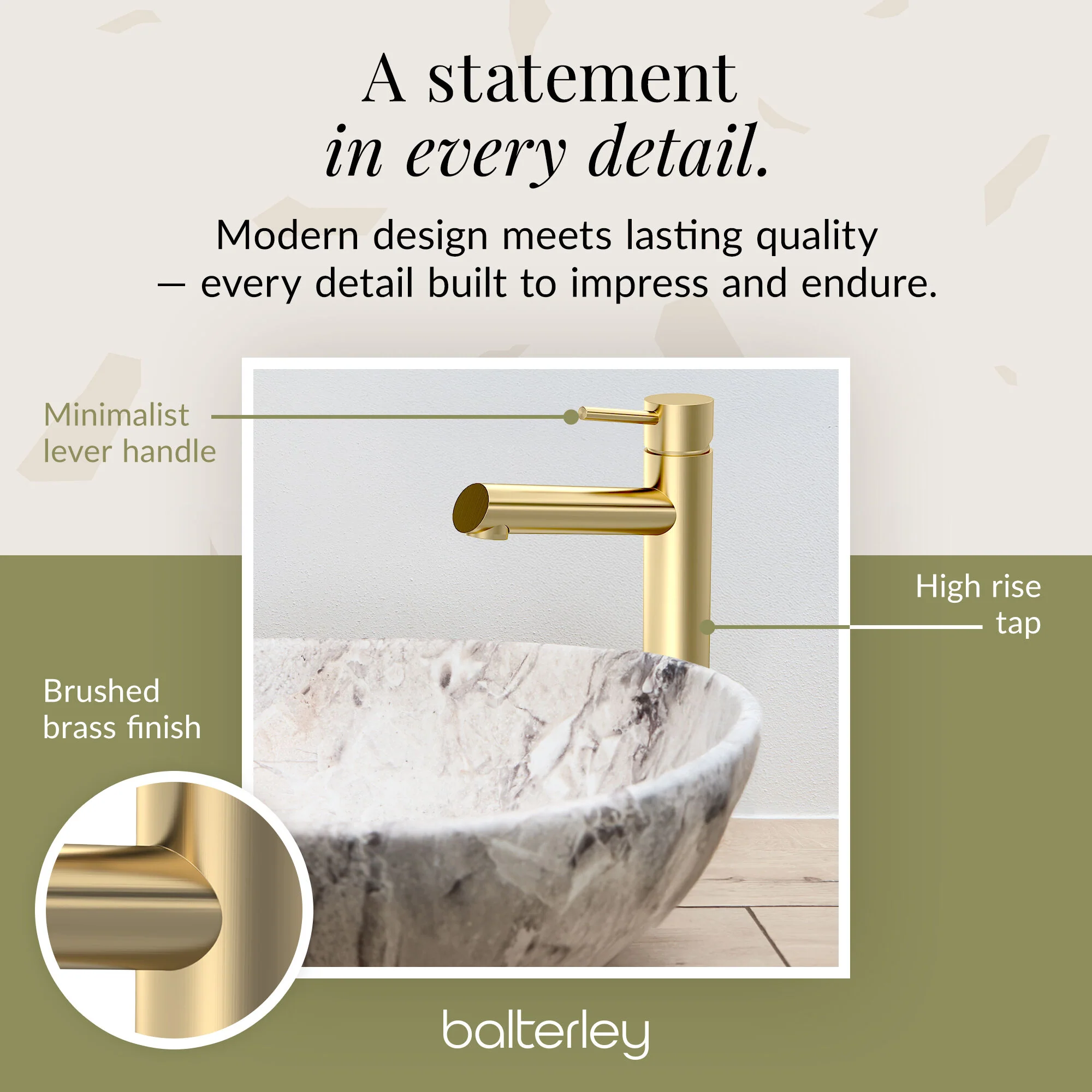 Wetley Minimalist Round Tall Mono Basin Mixer Tap - Choice of Finish - Image 29