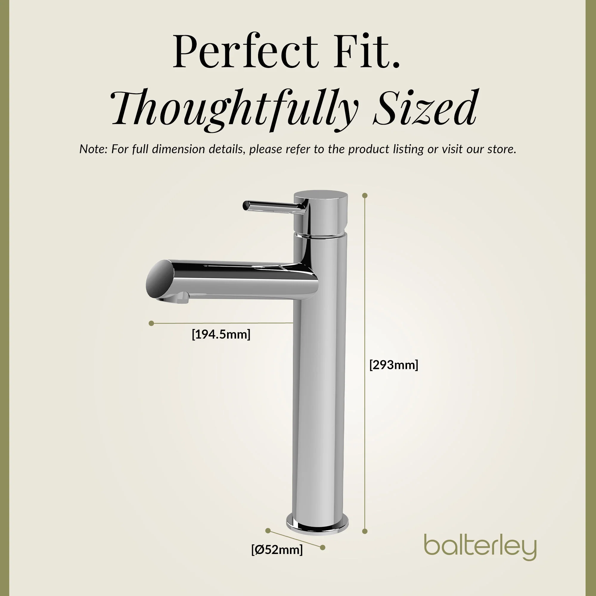 Wetley Minimalist Round Tall Mono Basin Mixer Tap - Choice of Finish - Image 7