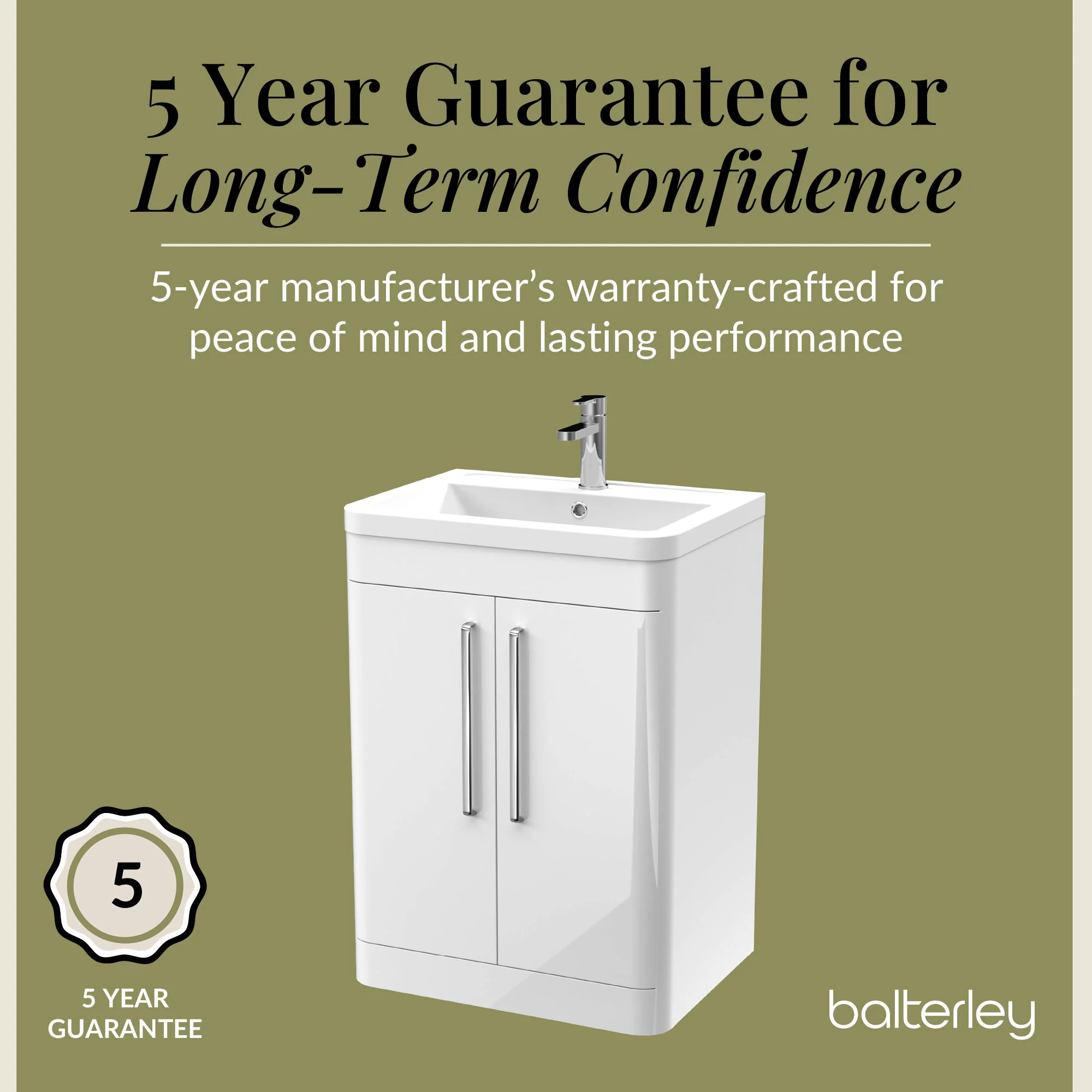 Aldershawe Modern Bathroom Floor Standing 2 Soft Close Door Vanity Basin Unit - Choice of Basin, Colour and Size - Image 12