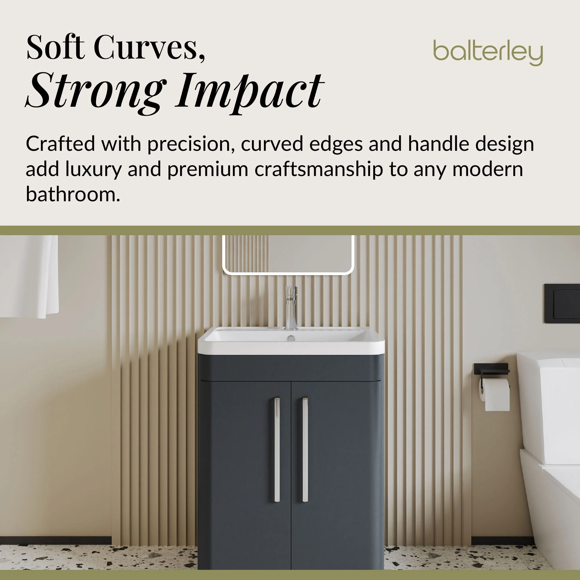 Aldershawe Modern Bathroom Floor Standing 2 Soft Close Door Vanity Basin Unit - Choice of Basin, Colour and Size - Image 29