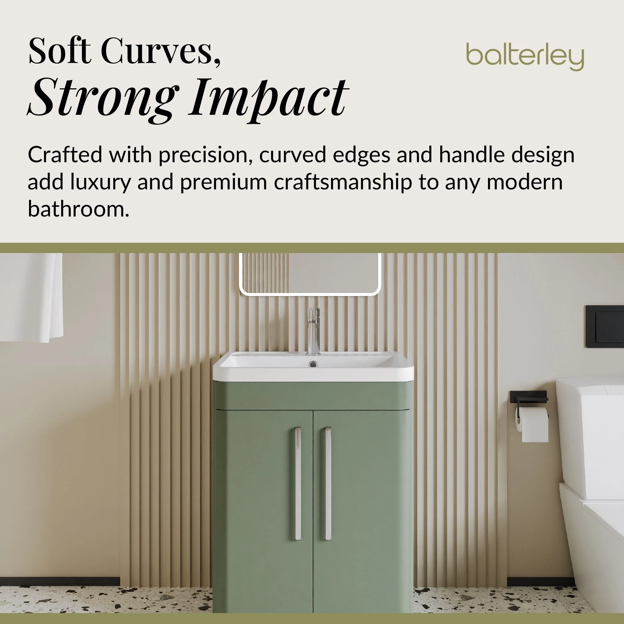 Aldershawe Modern Bathroom Floor Standing 2 Soft Close Door Vanity Basin Unit - Choice of Basin, Colour and Size - Image 58