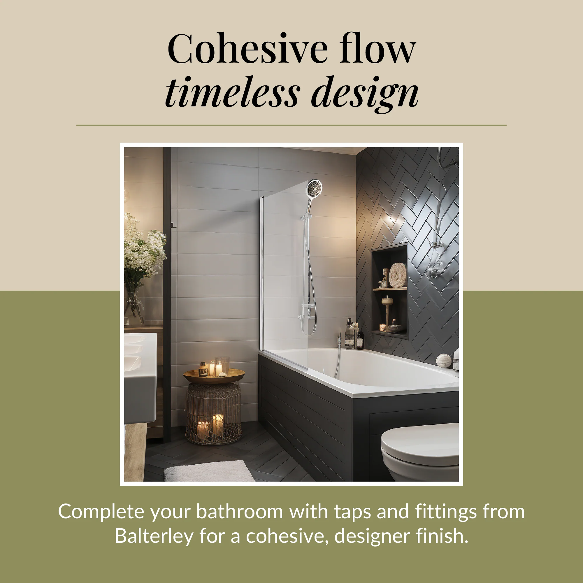 Modern Square Bath Shower Screen - Choice of Style and Finish - Image 12