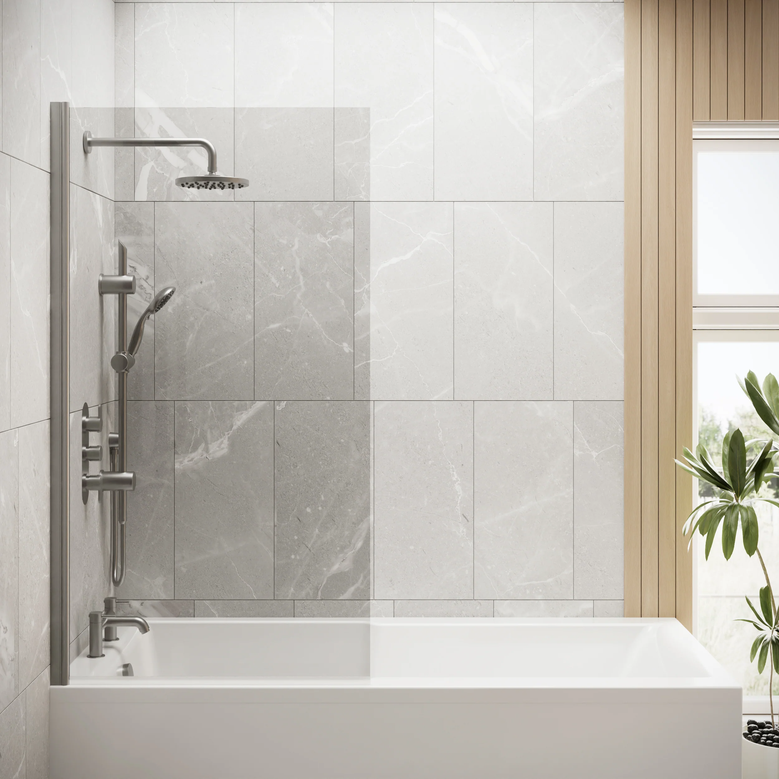 Modern Square Bath Shower Screen - Choice of Style and Finish - Image 28