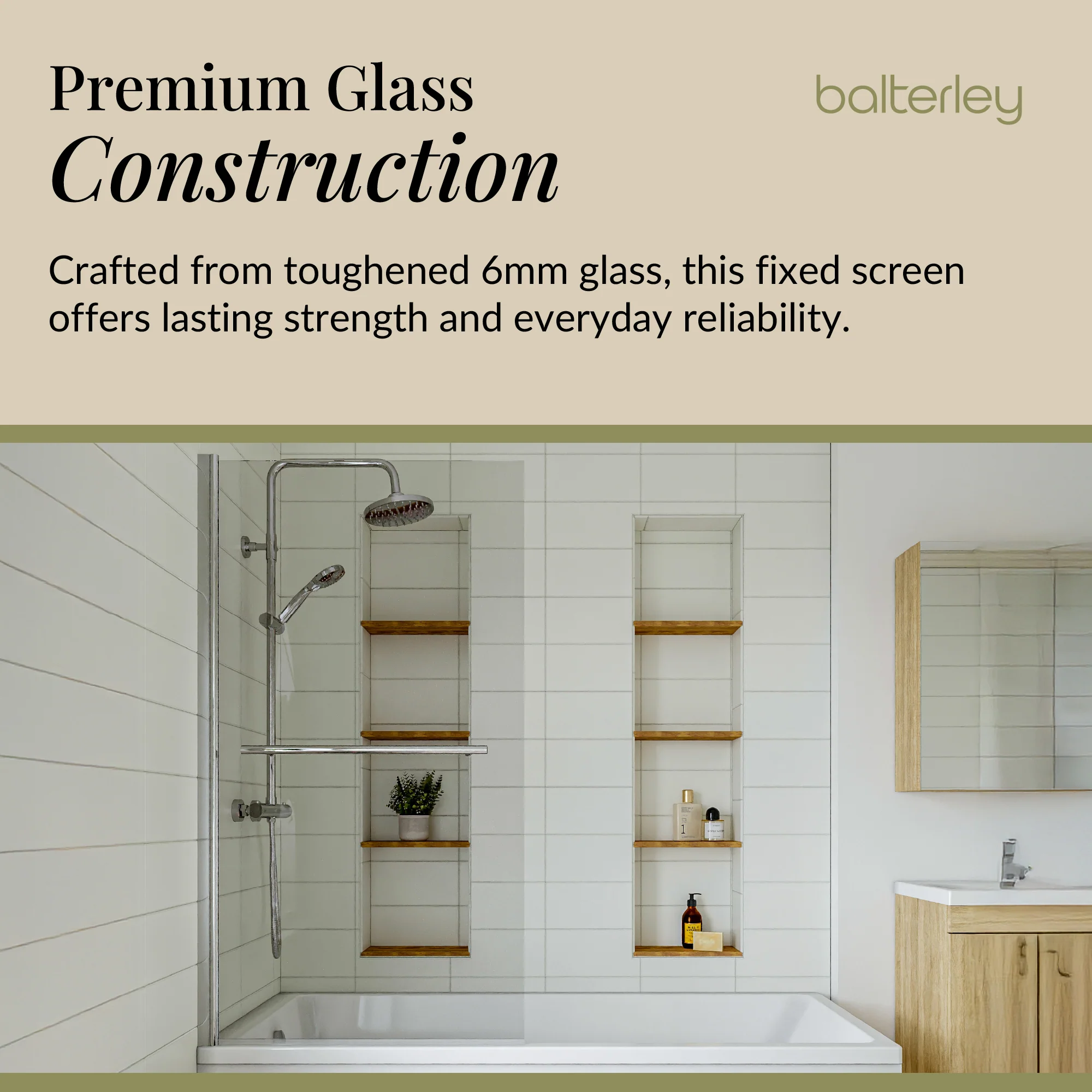 Modern Square Bath Shower Screen - Choice of Style and Finish - Image 31