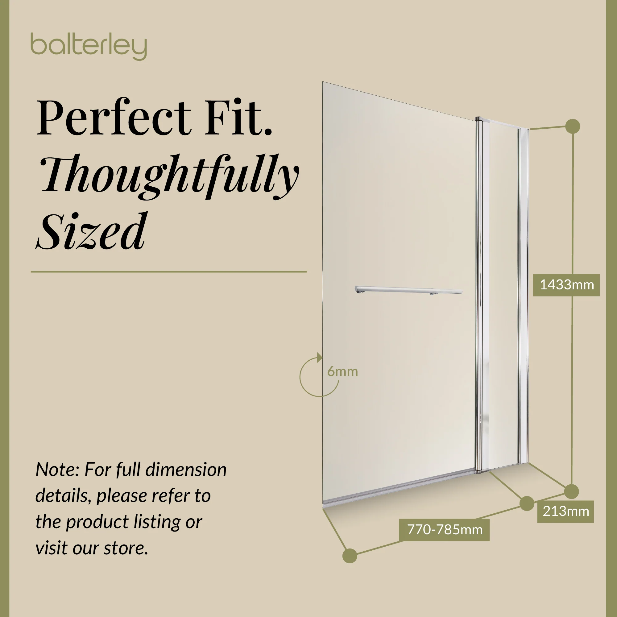 Modern Square Bath Shower Screen - Choice of Style and Finish - Image 40