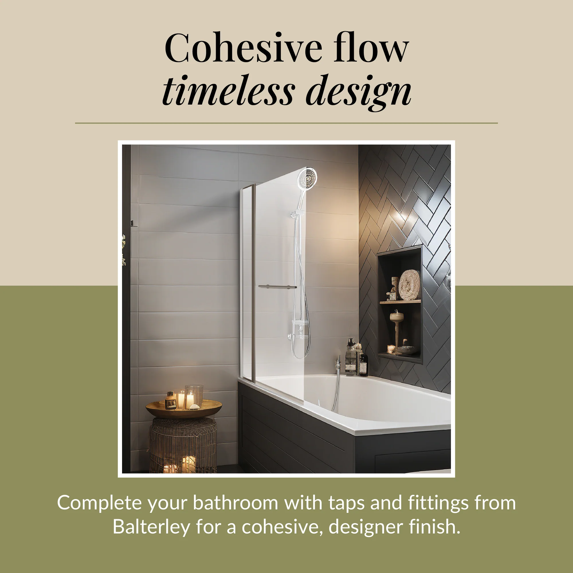 Modern Square Bath Shower Screen - Choice of Style and Finish - Image 42