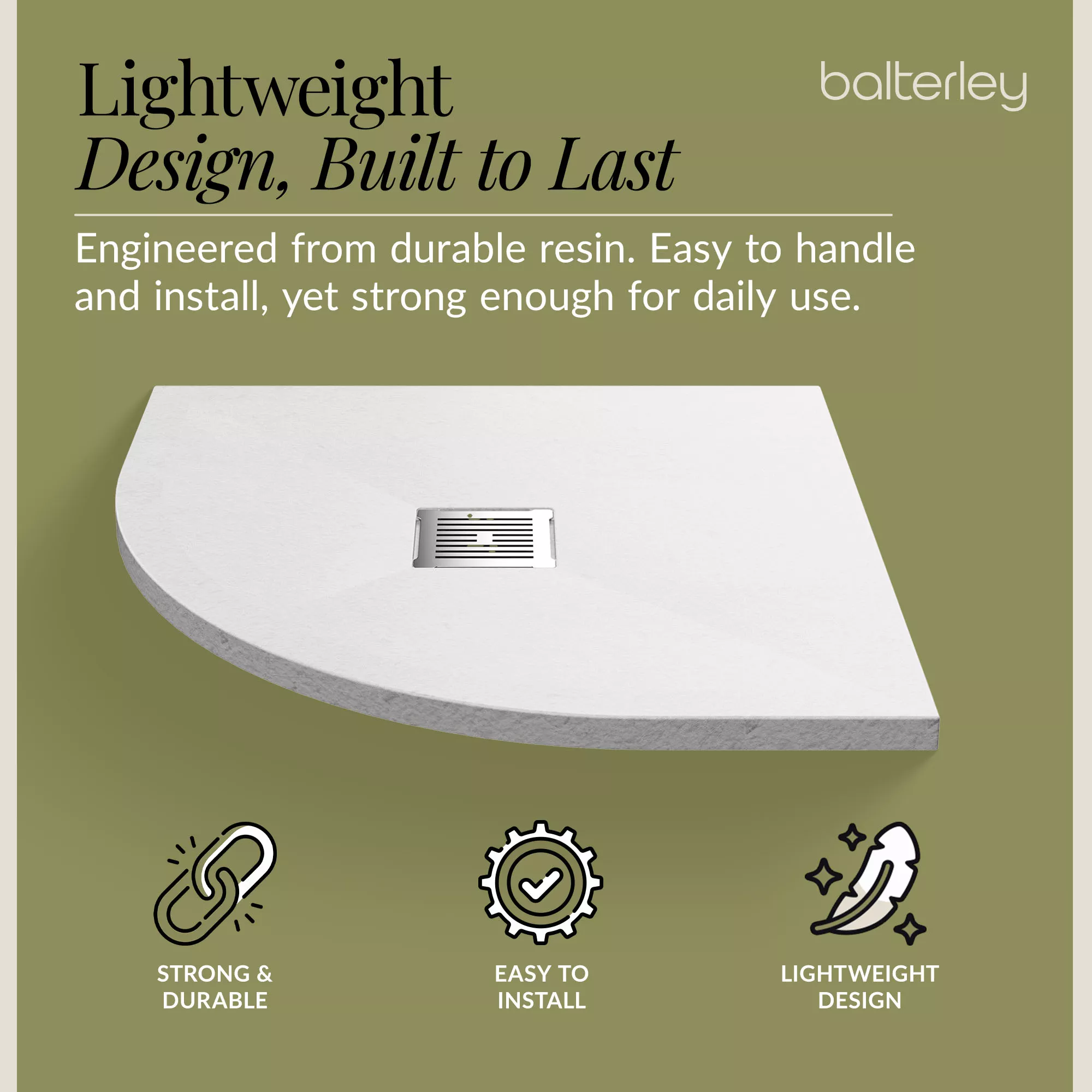 Premium Slimline Quadrant Shower Tray - Multiple Sizes and Finishes - Image 24